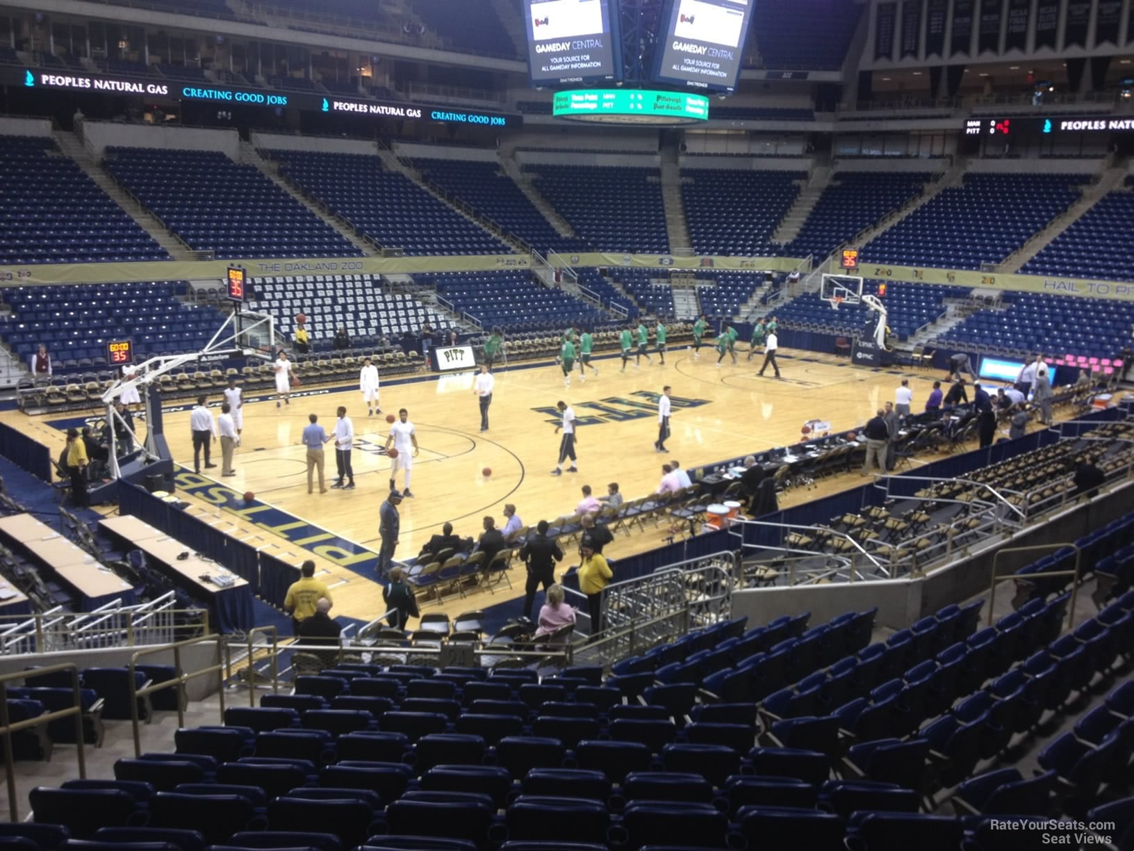 section 124, row p seat view  for basketball - petersen events center