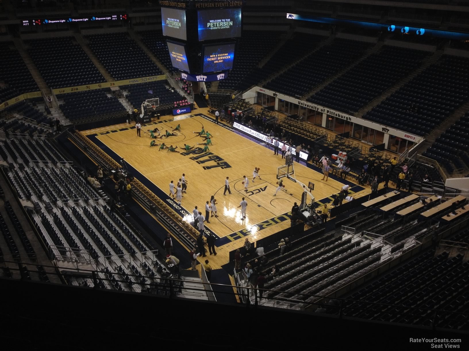 section 204, row f seat view  for basketball - petersen events center