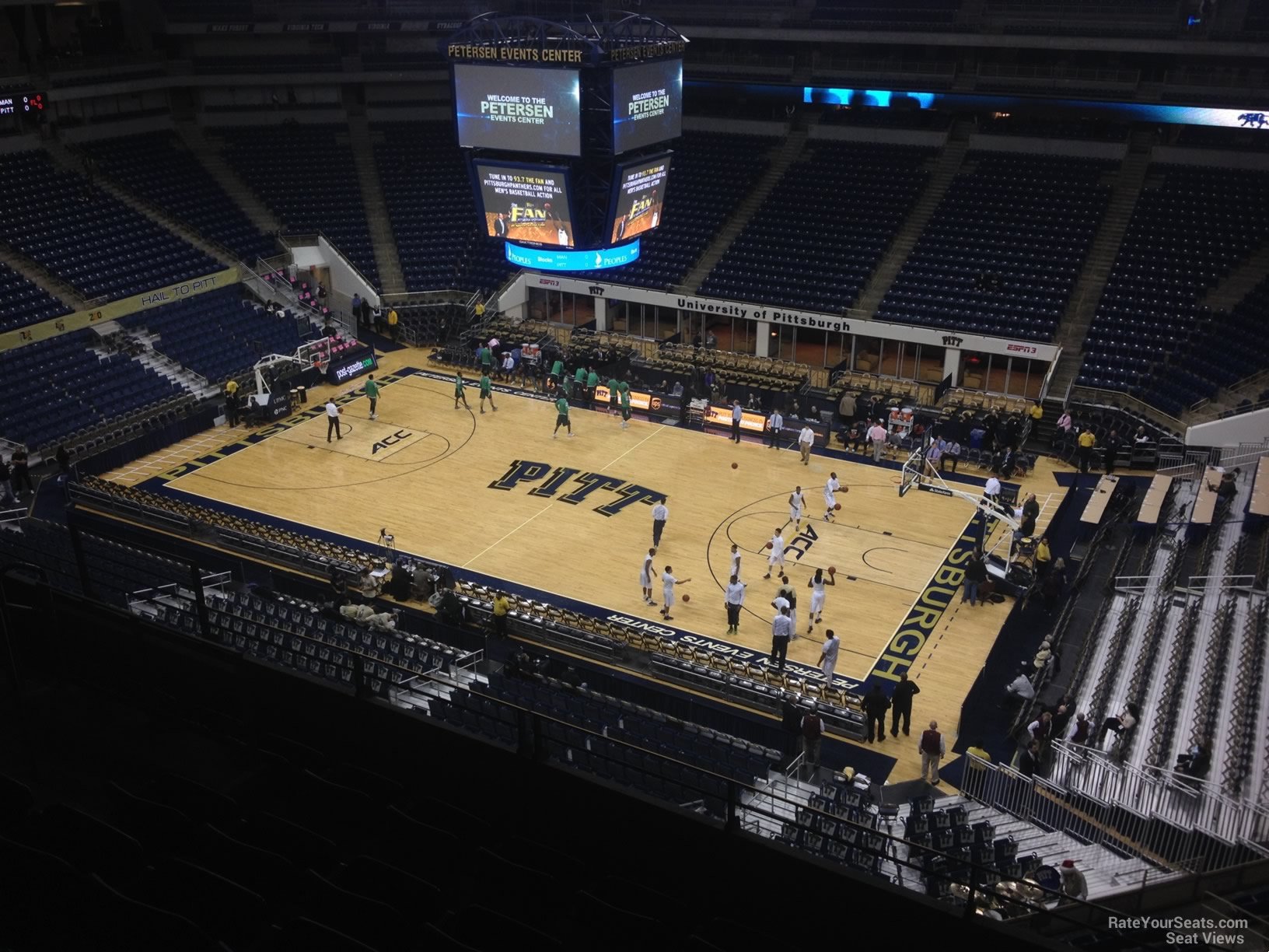 section 206, row f seat view  for basketball - petersen events center