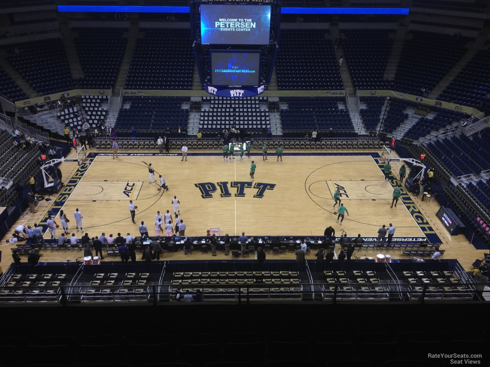 section 208, row f seat view  for basketball - petersen events center