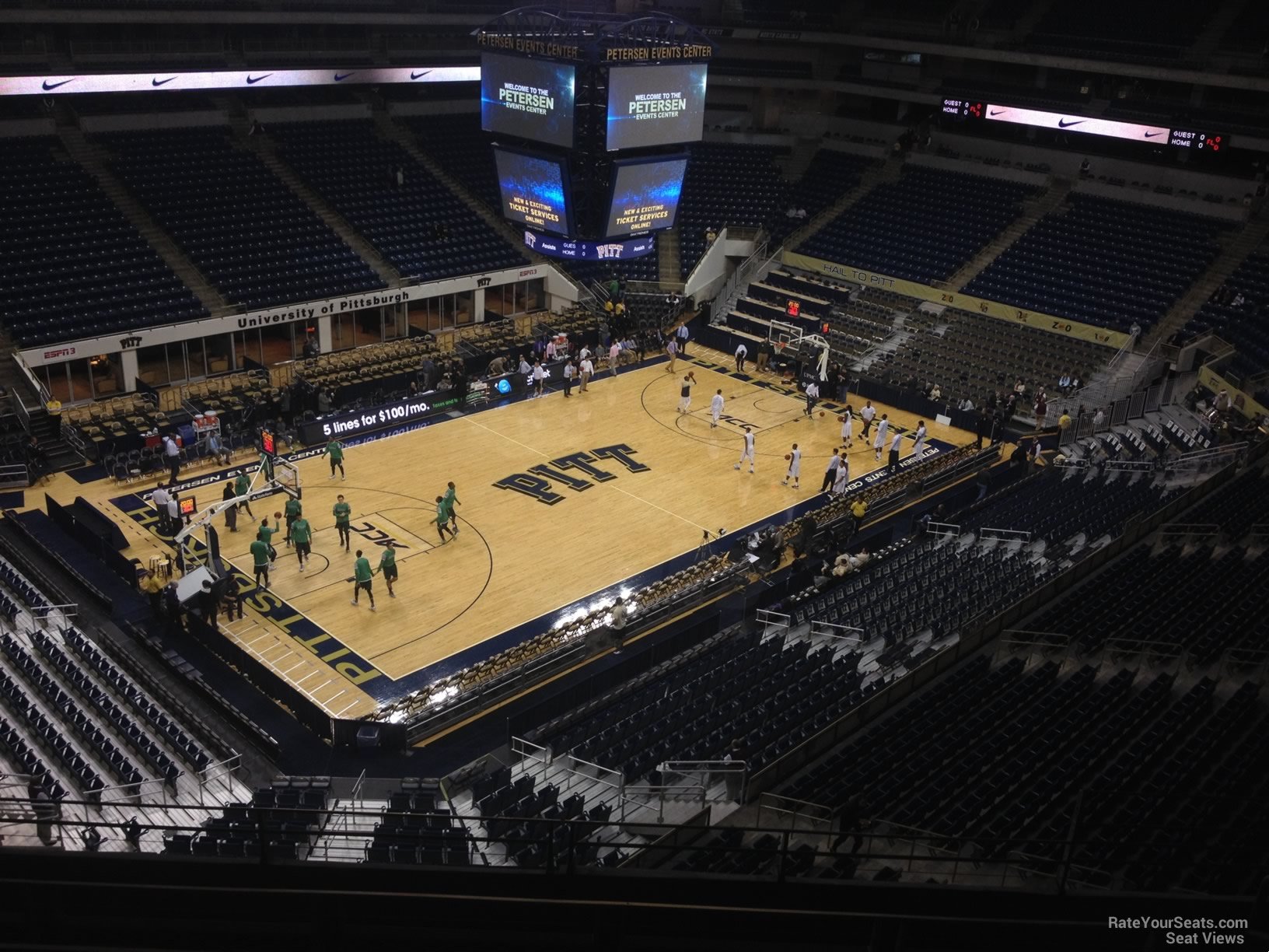 section 211, row f seat view  - petersen events center