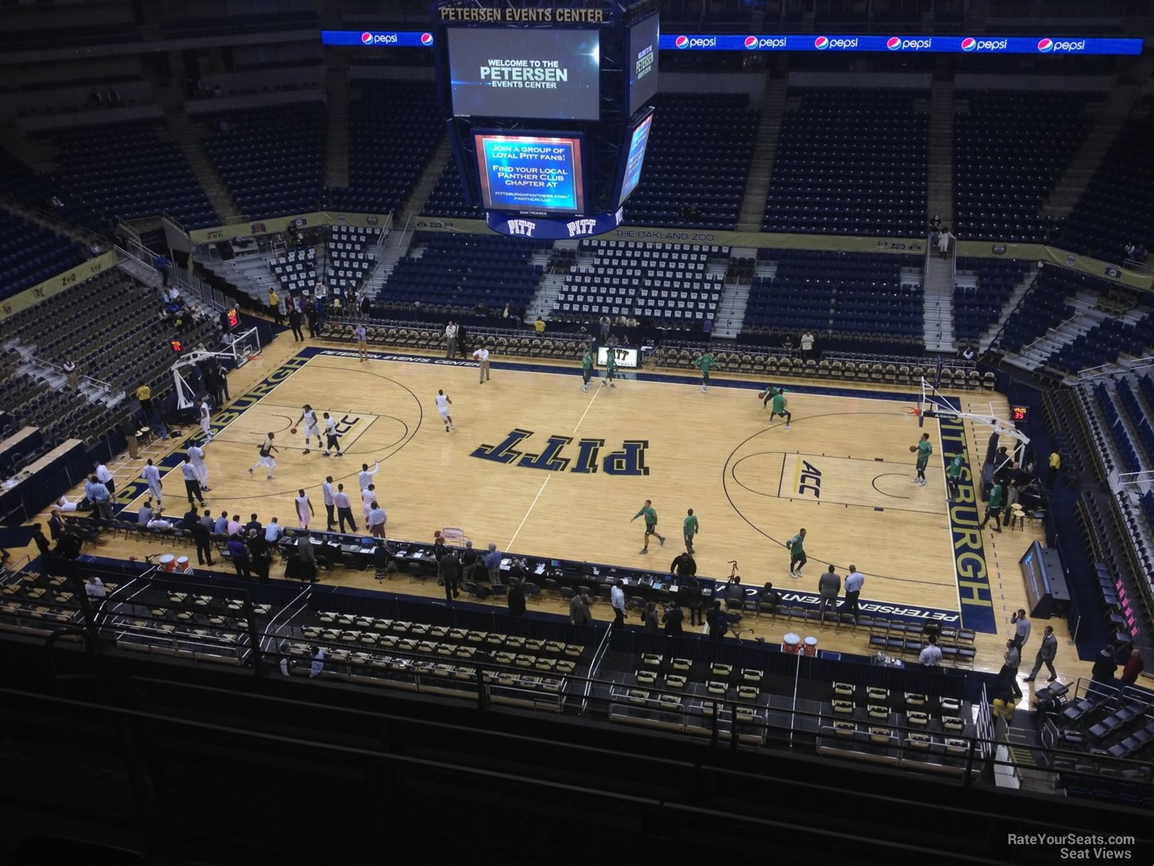section 220, row f seat view  for basketball - petersen events center