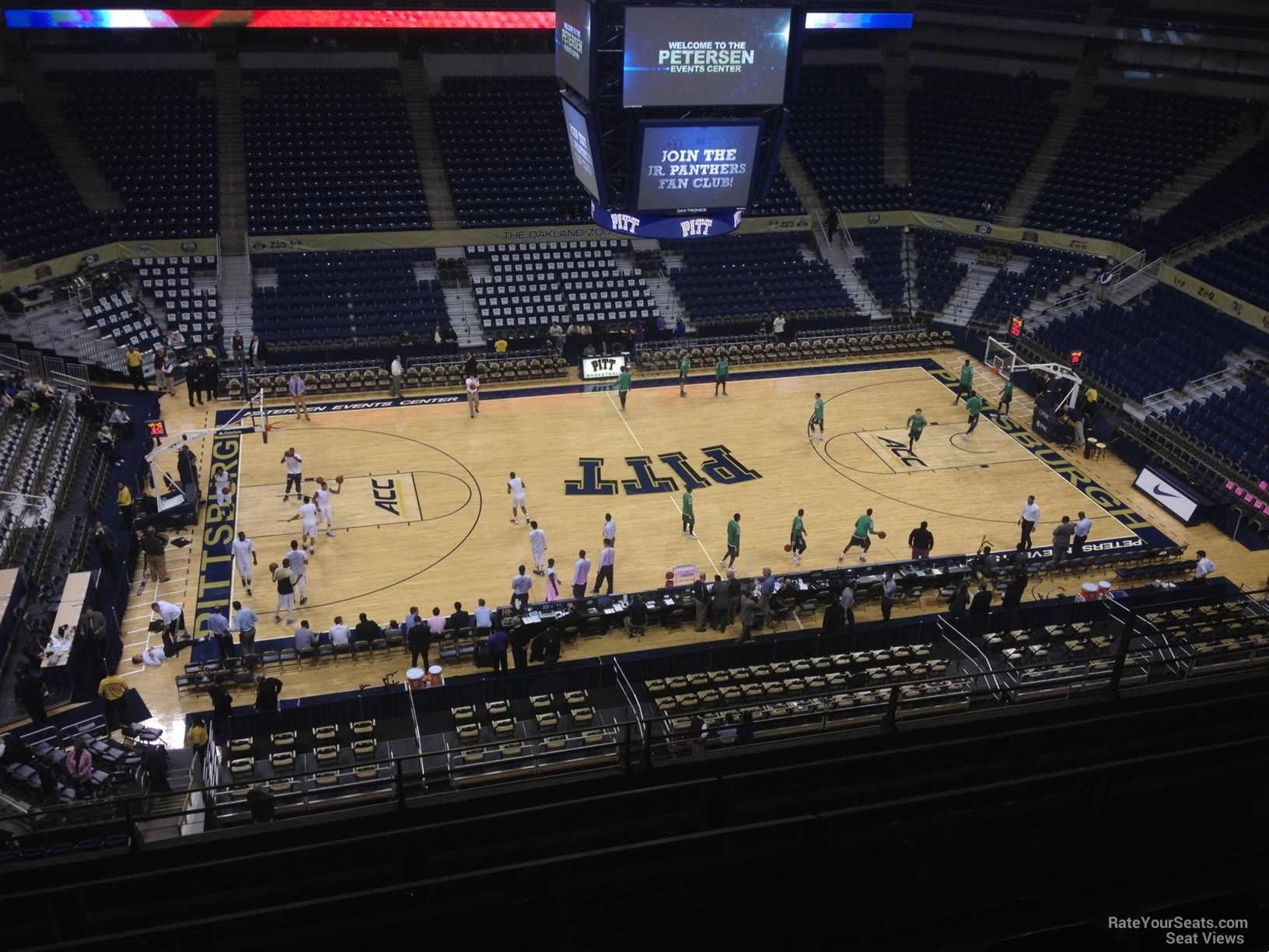 section 222, row f seat view  for basketball - petersen events center