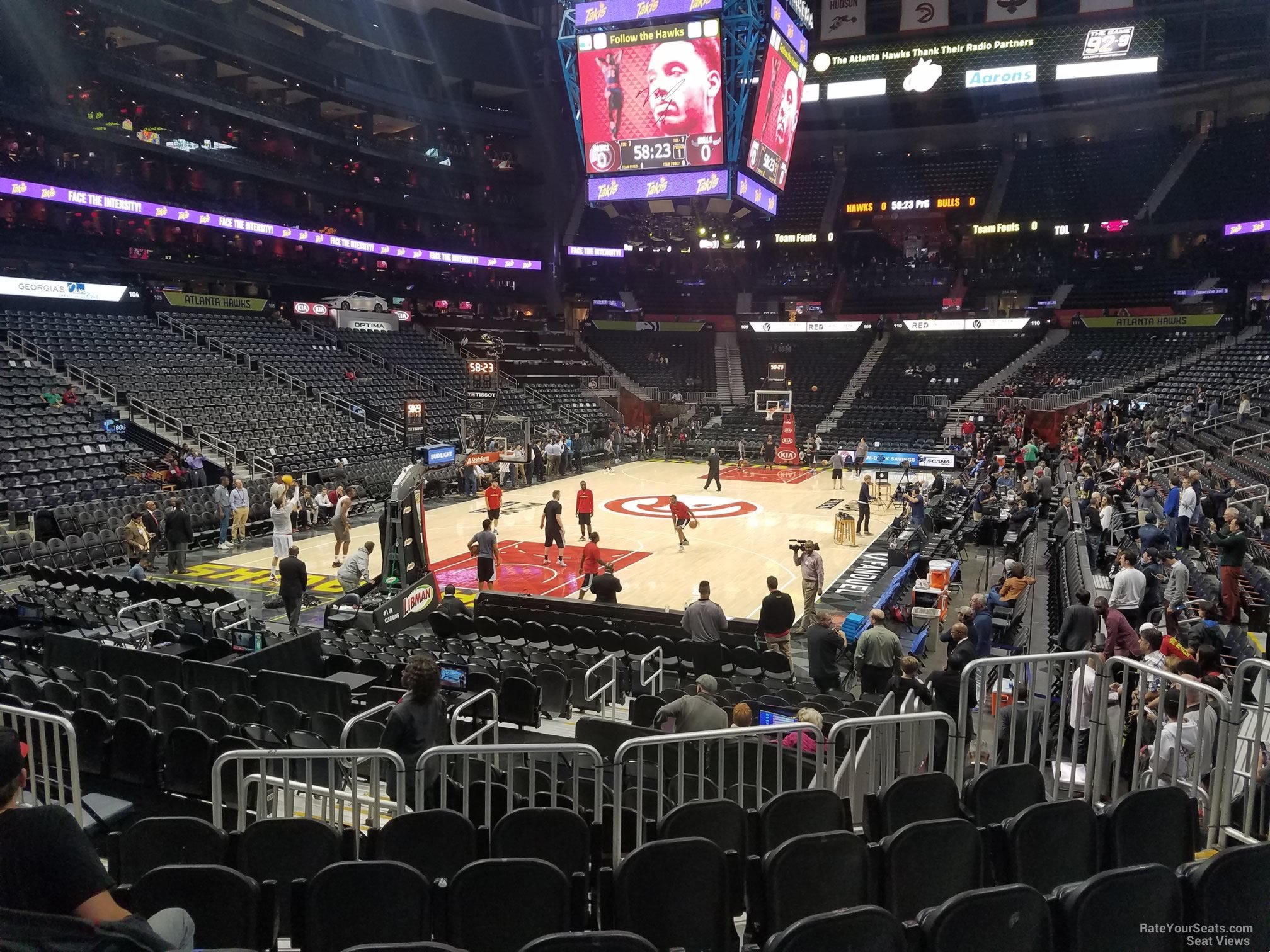 philips arena section 119 atlanta hawks rateyourseats com philips arena atlanta ga seating chart