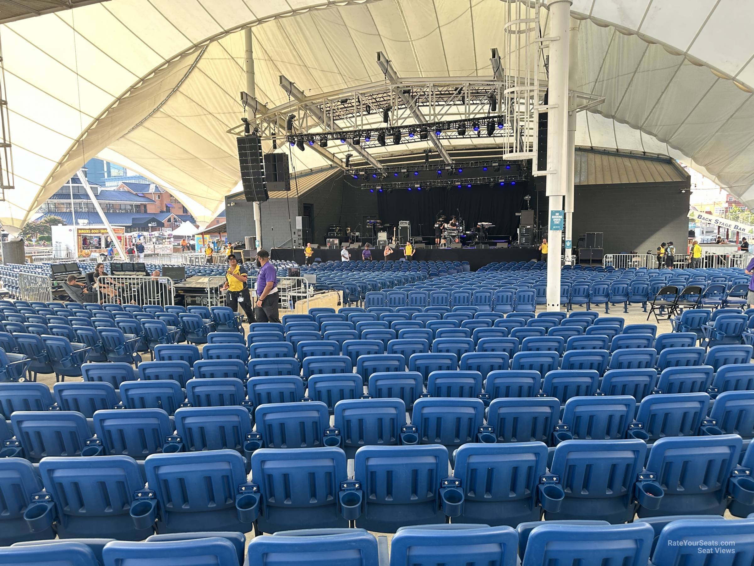 section 202, row m seat view - pier six pavilion