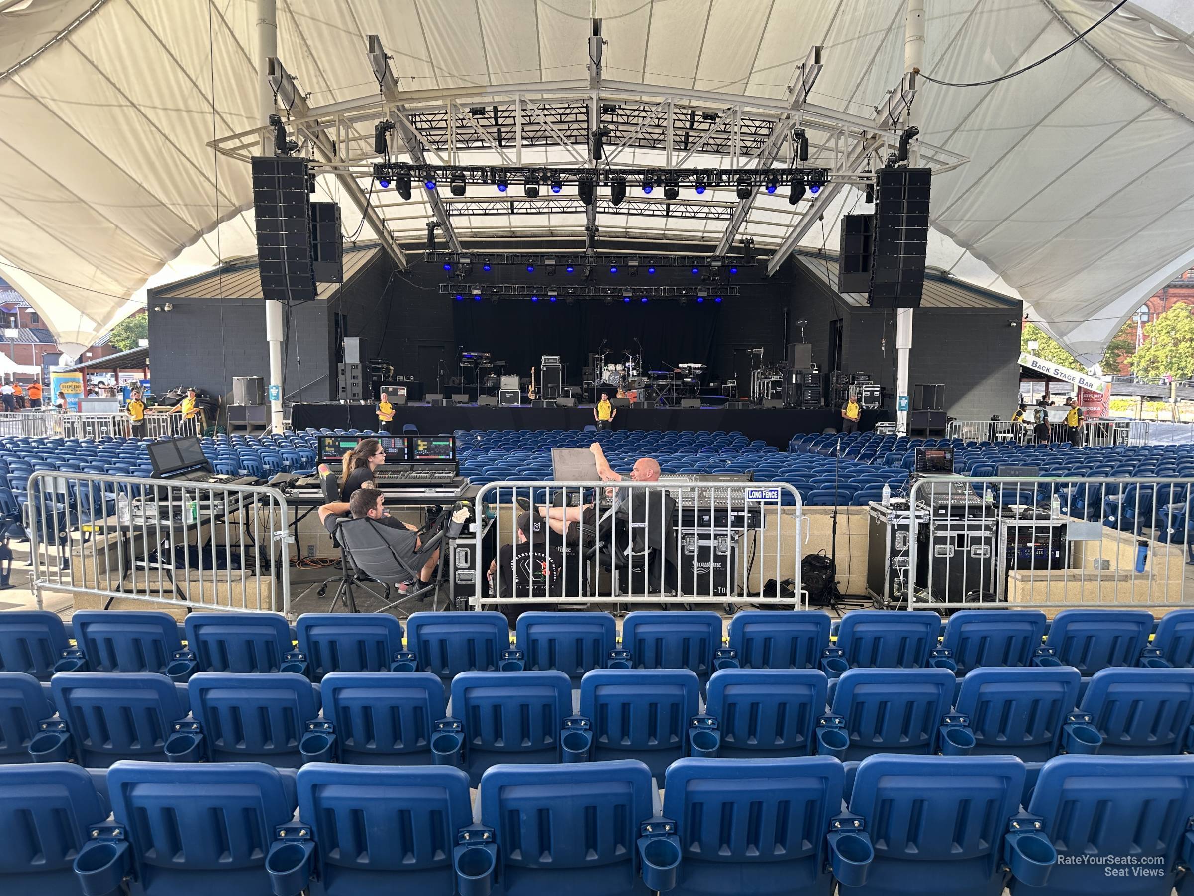 section 203, row f seat view  - pier six pavilion
