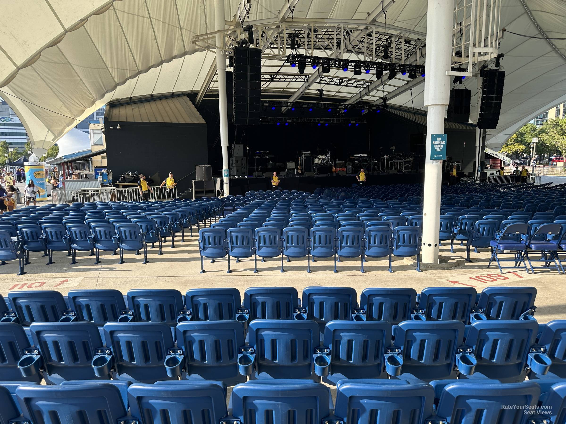 section 205, row f seat view  - pier six pavilion