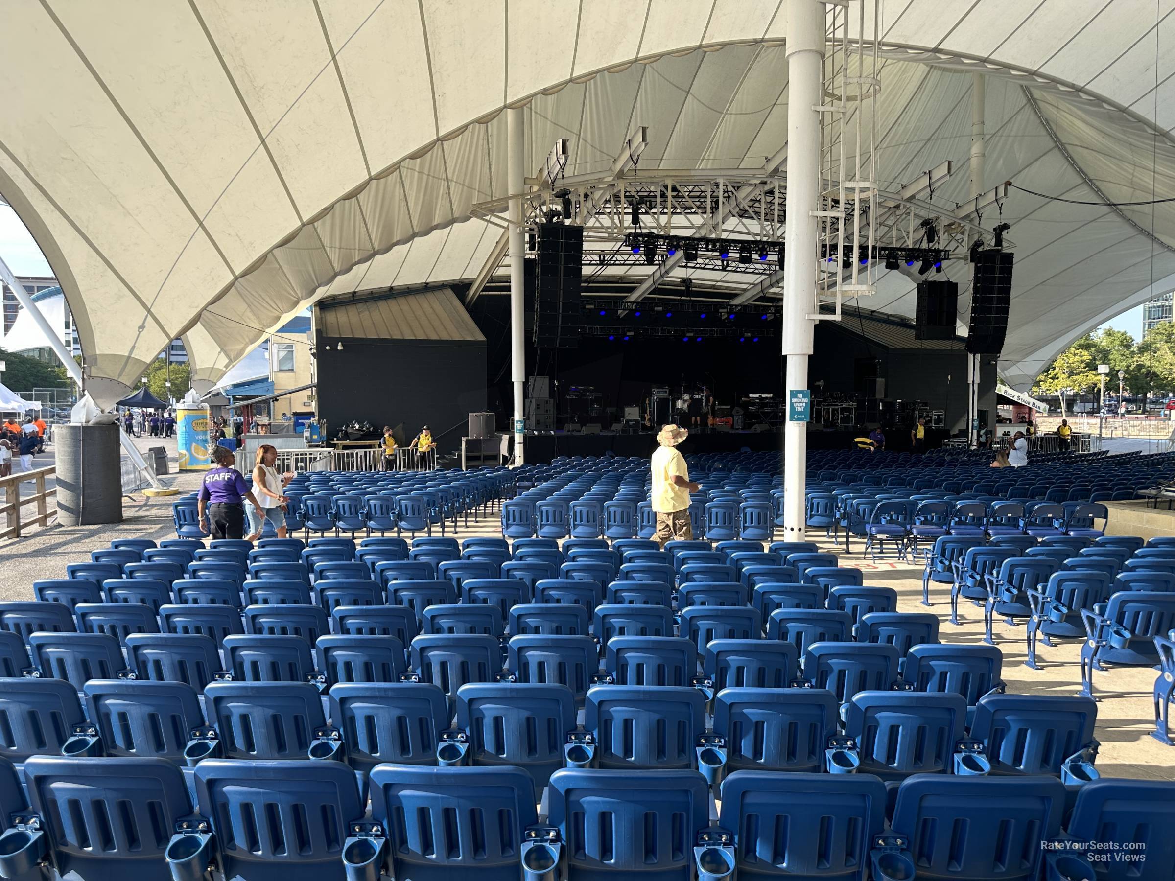 section 205, row m seat view  - pier six pavilion