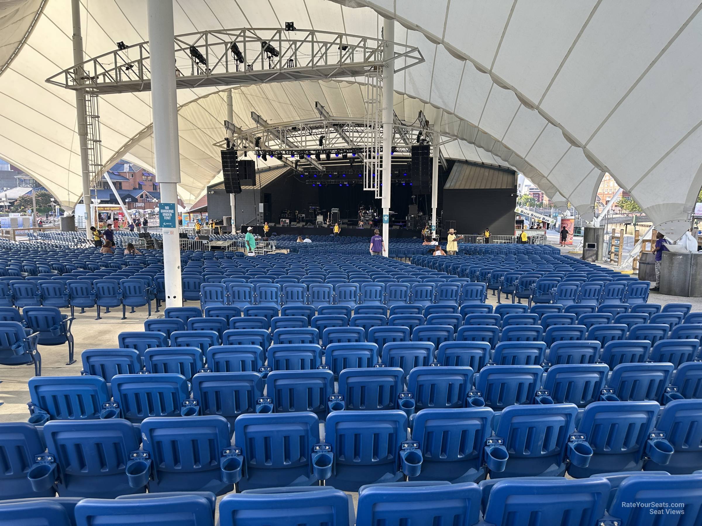 section 301, row k seat view  - pier six pavilion