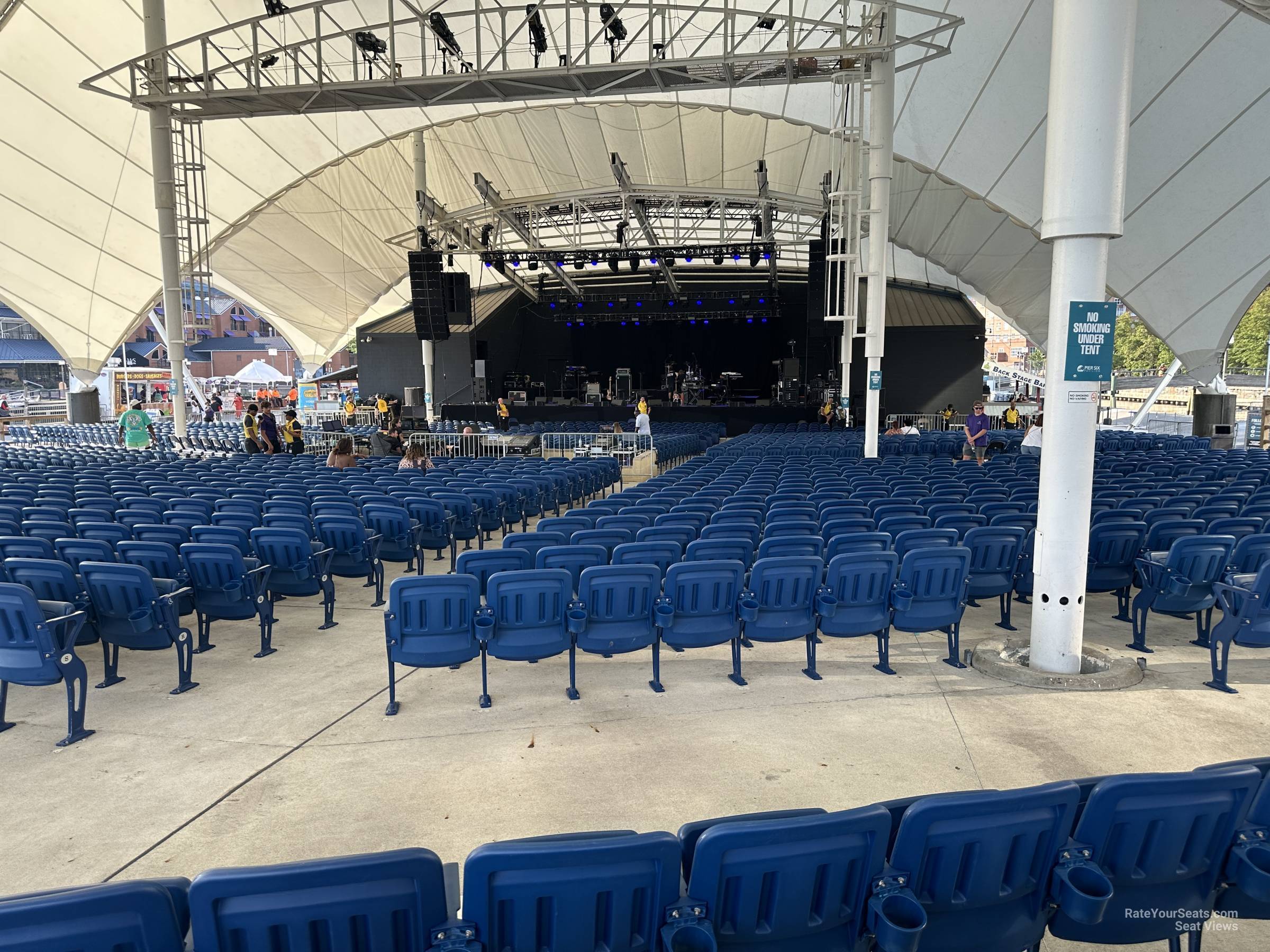 section 302, row d seat view  - pier six pavilion