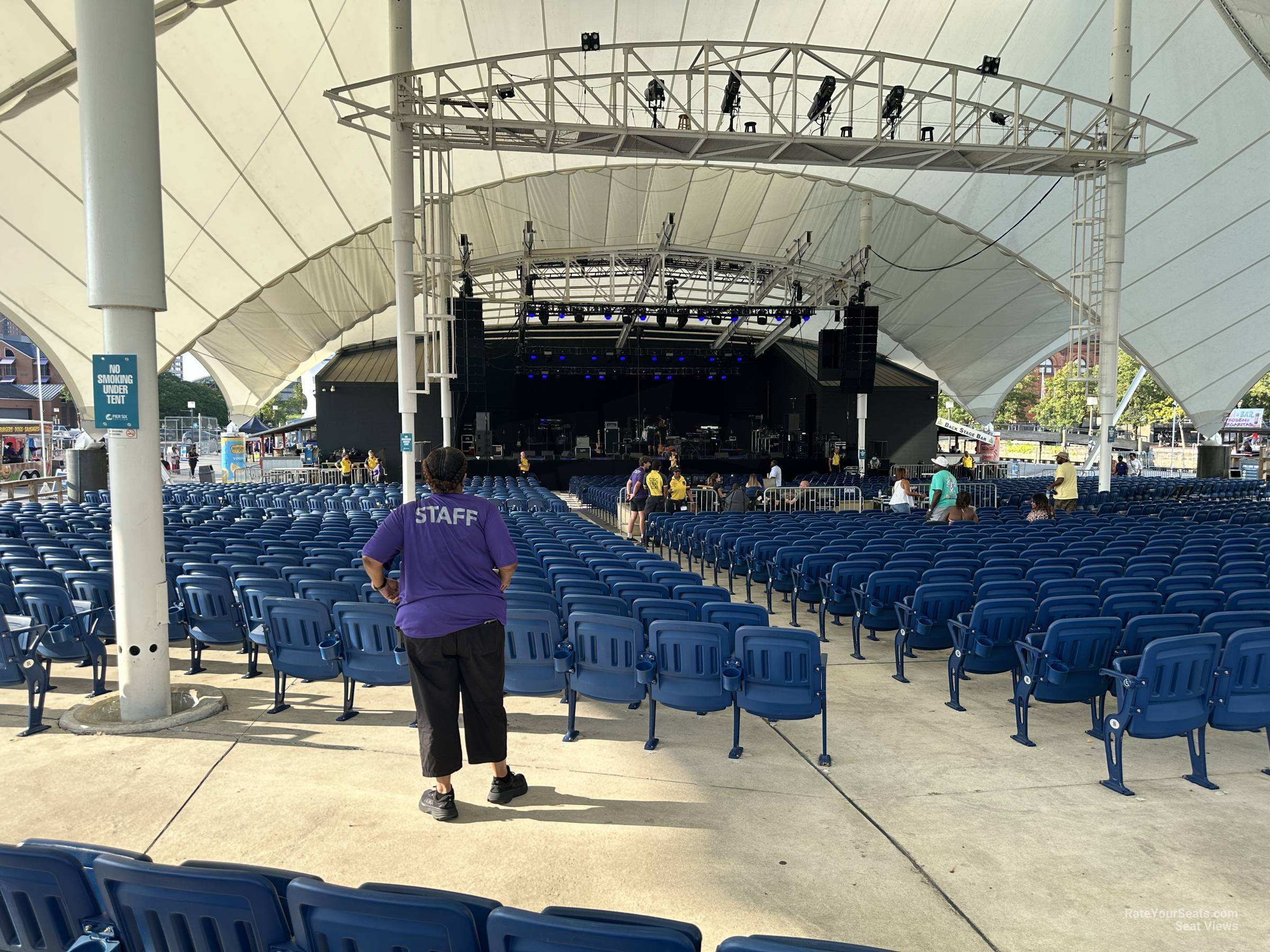 section 304, row d seat view  - pier six pavilion
