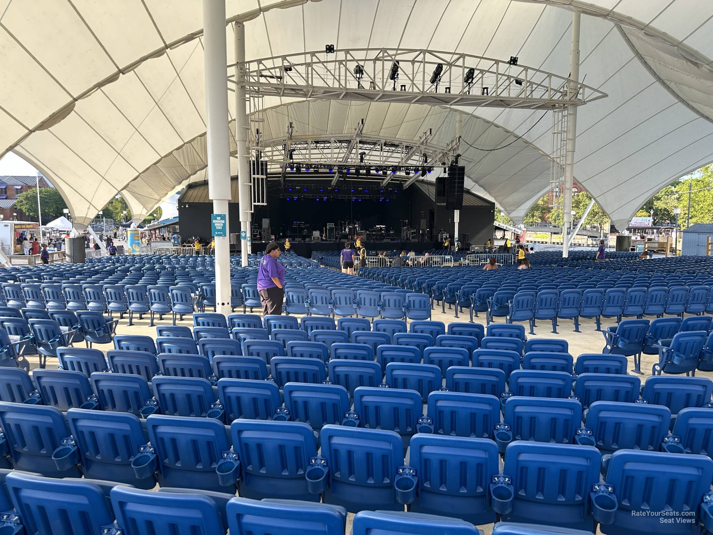 section 304, row k seat view  - pier six pavilion