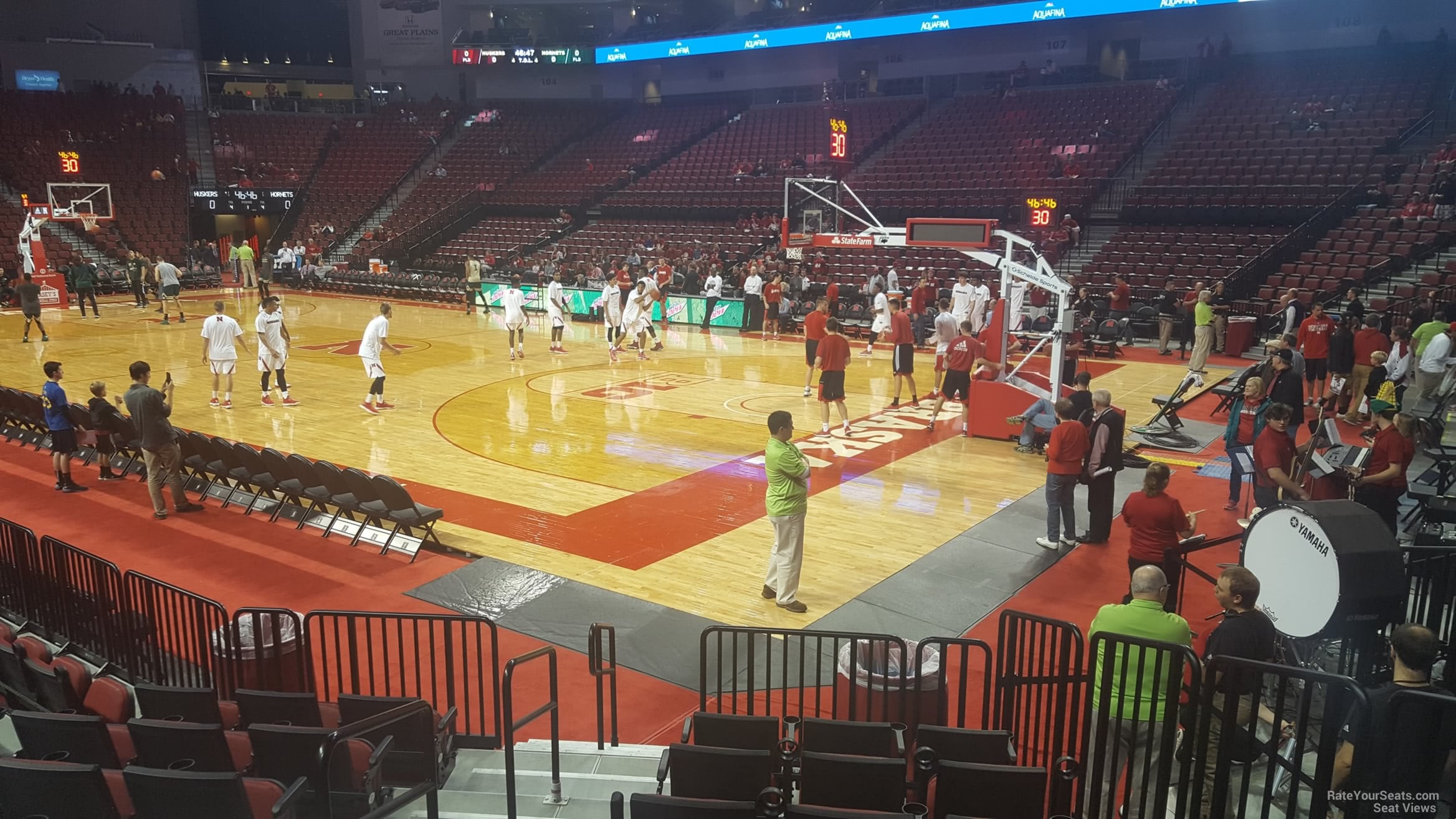 section 103, row 8 seat view  for basketball - pinnacle bank arena