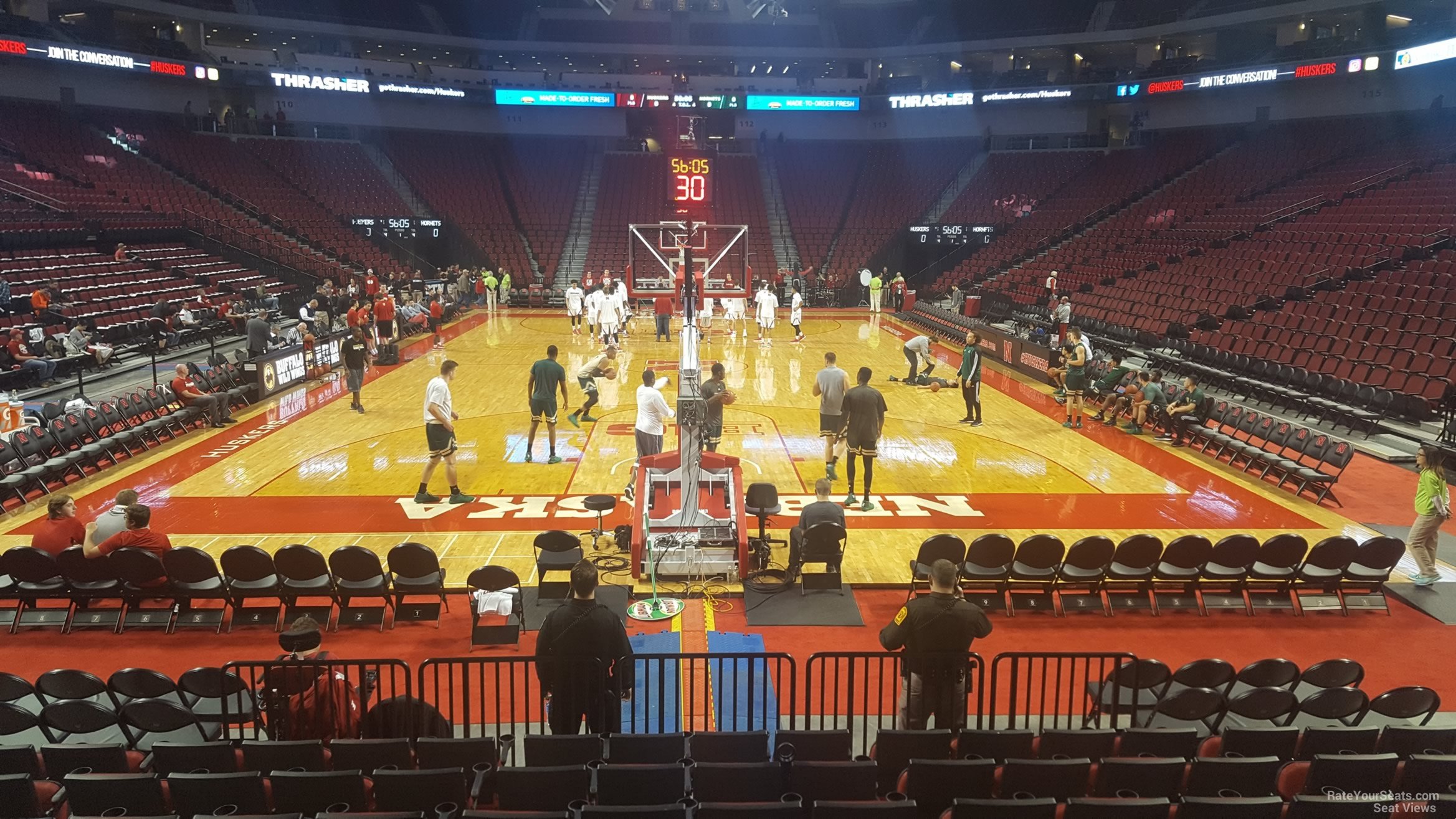 section 112, row 8 seat view  for basketball - pinnacle bank arena