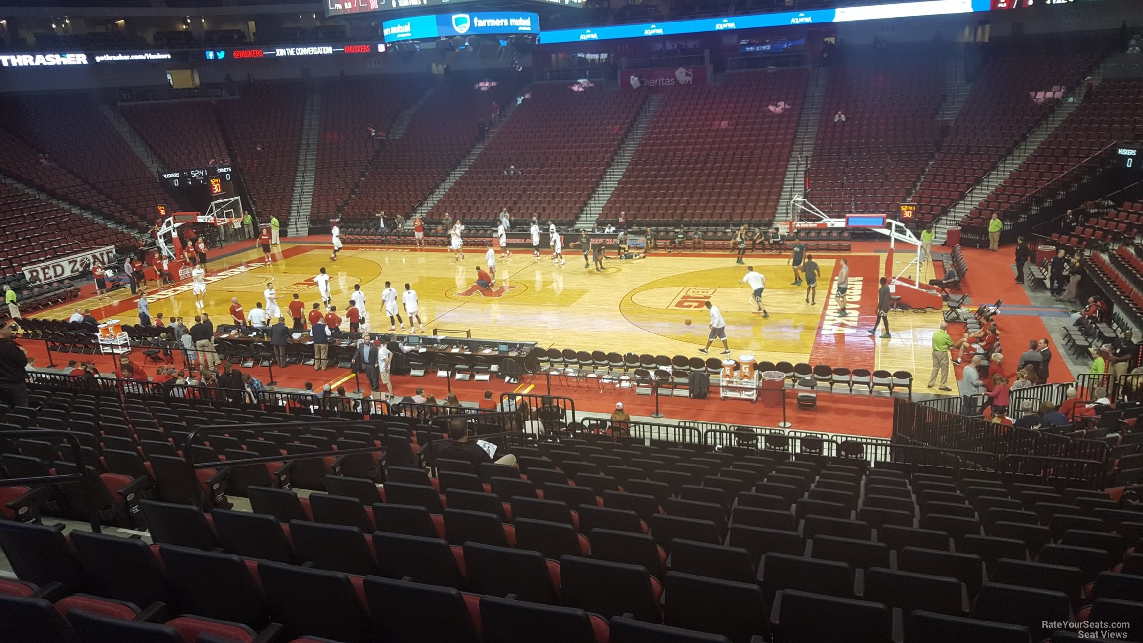 section 116, row 24 seat view  for basketball - pinnacle bank arena
