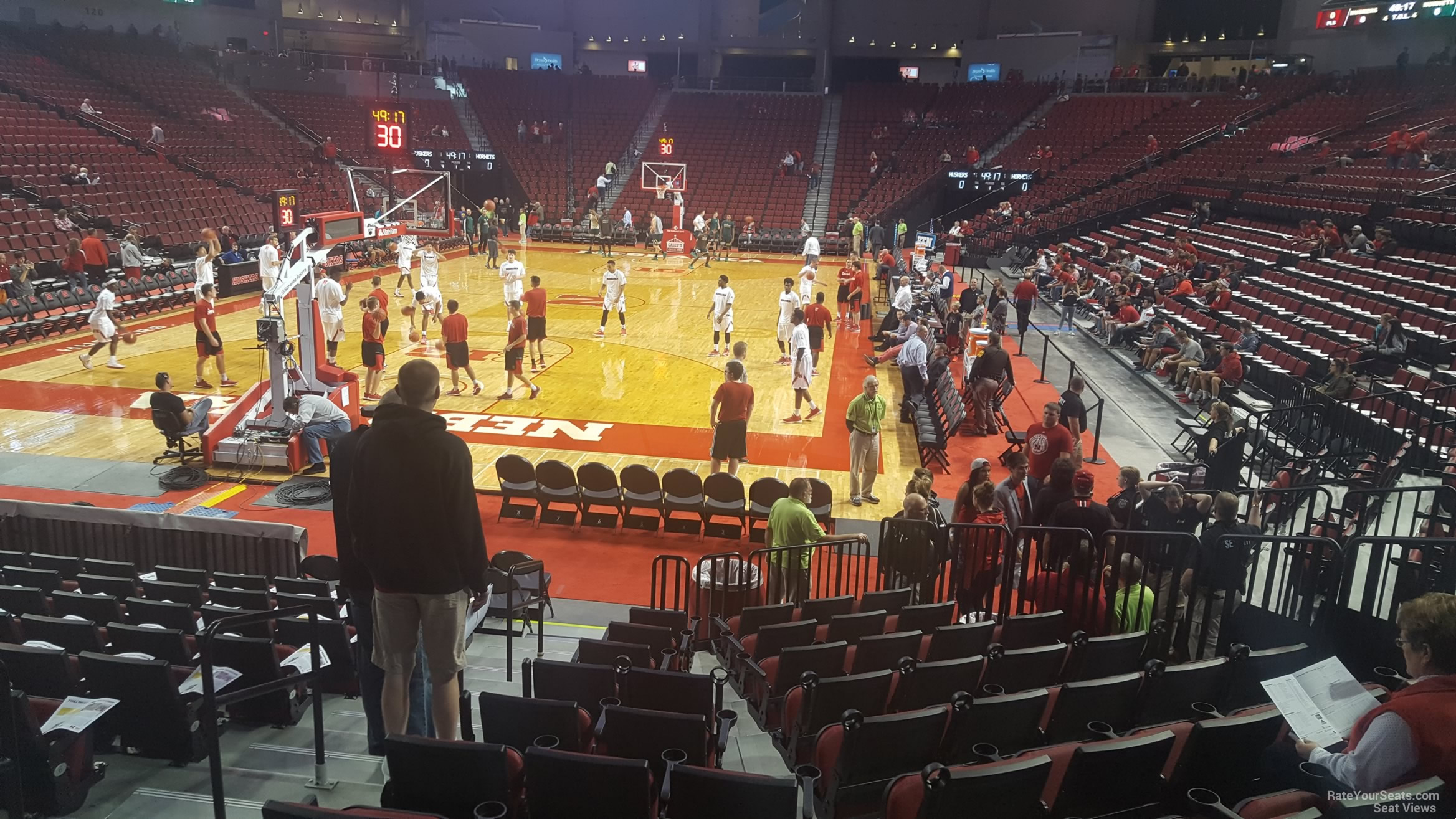 section 122, row 8 seat view  for basketball - pinnacle bank arena