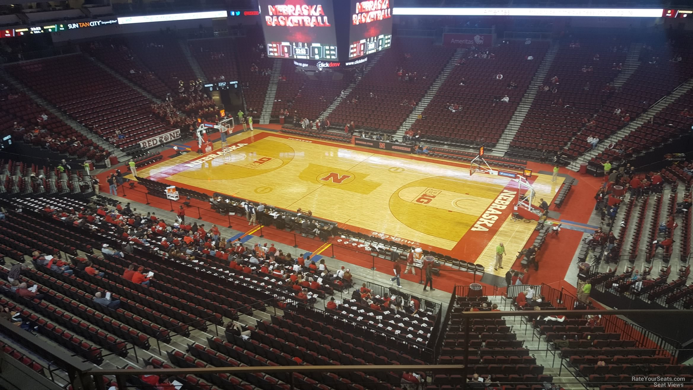 section 202, row 3 seat view  for basketball - pinnacle bank arena