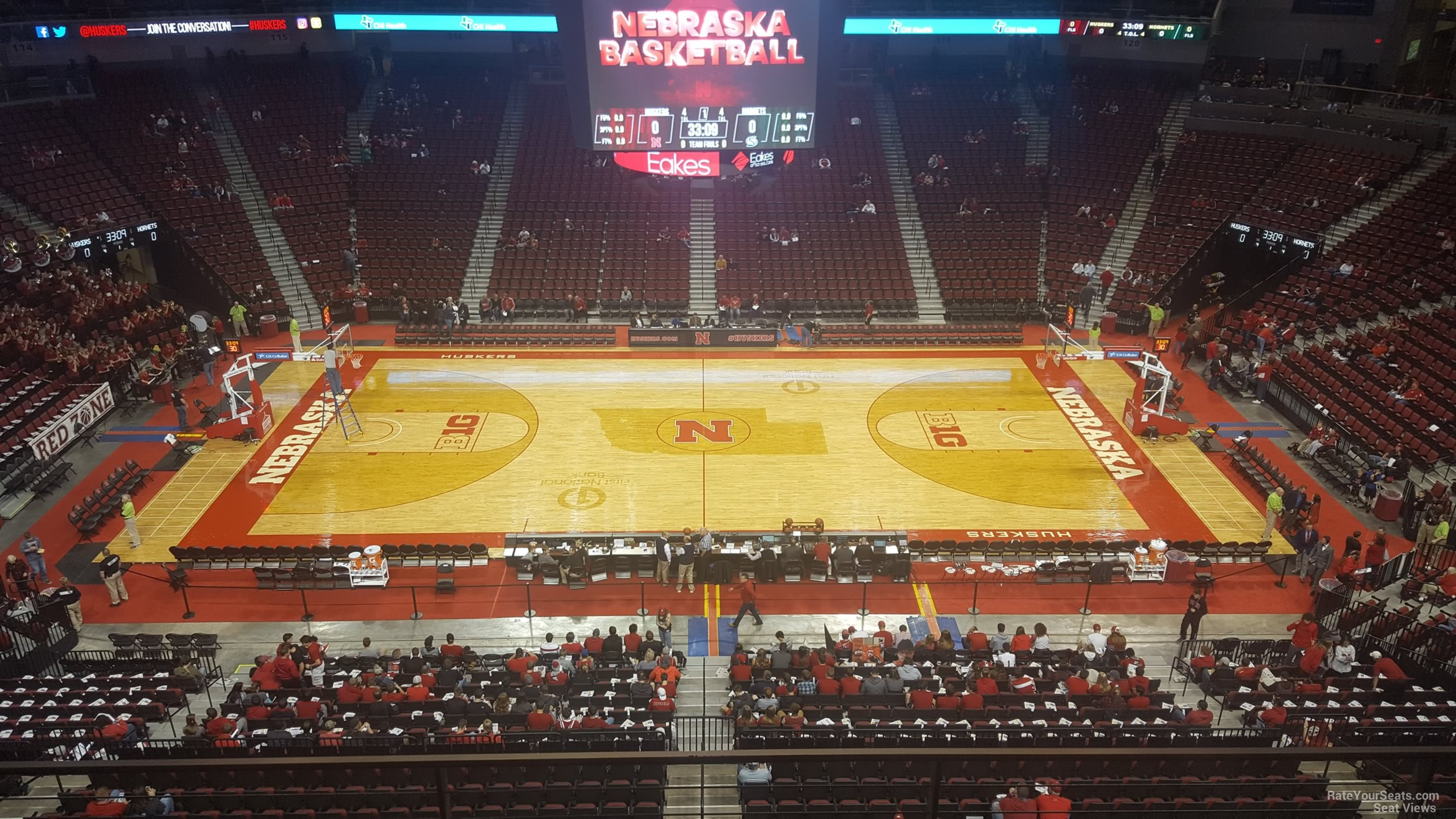 section 204, row 3 seat view  for basketball - pinnacle bank arena