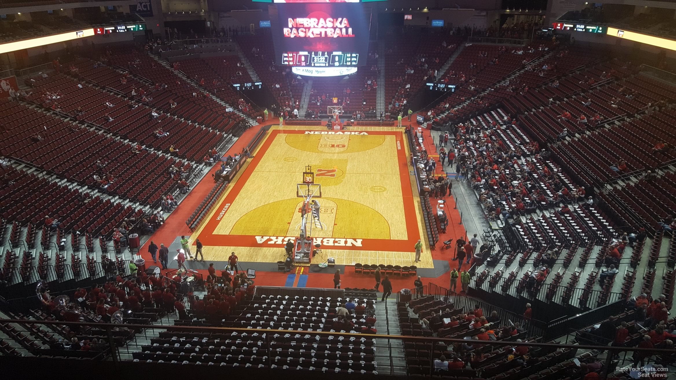 section 211, row 3 seat view  for basketball - pinnacle bank arena
