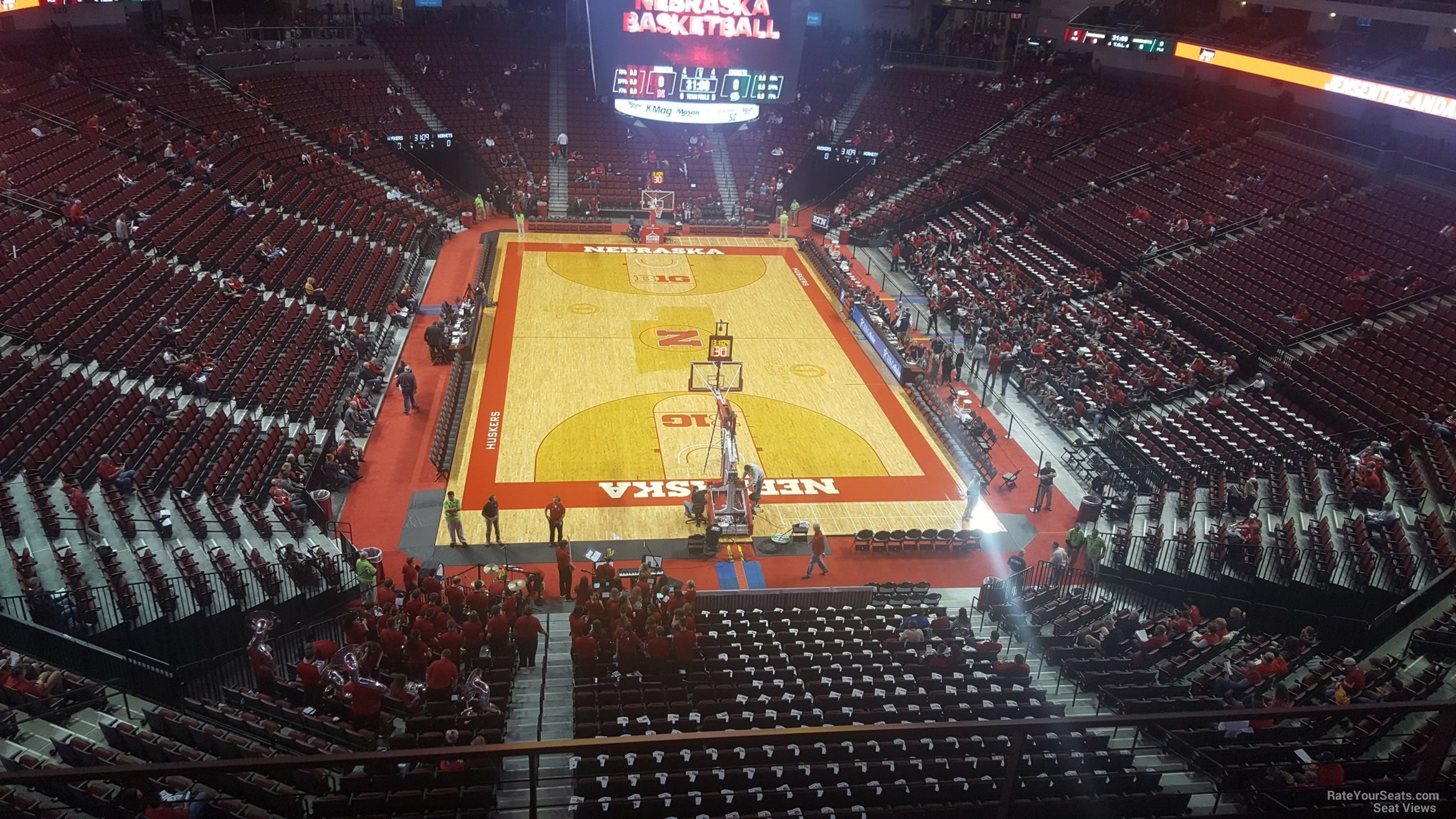 section 212, row 3 seat view  for basketball - pinnacle bank arena