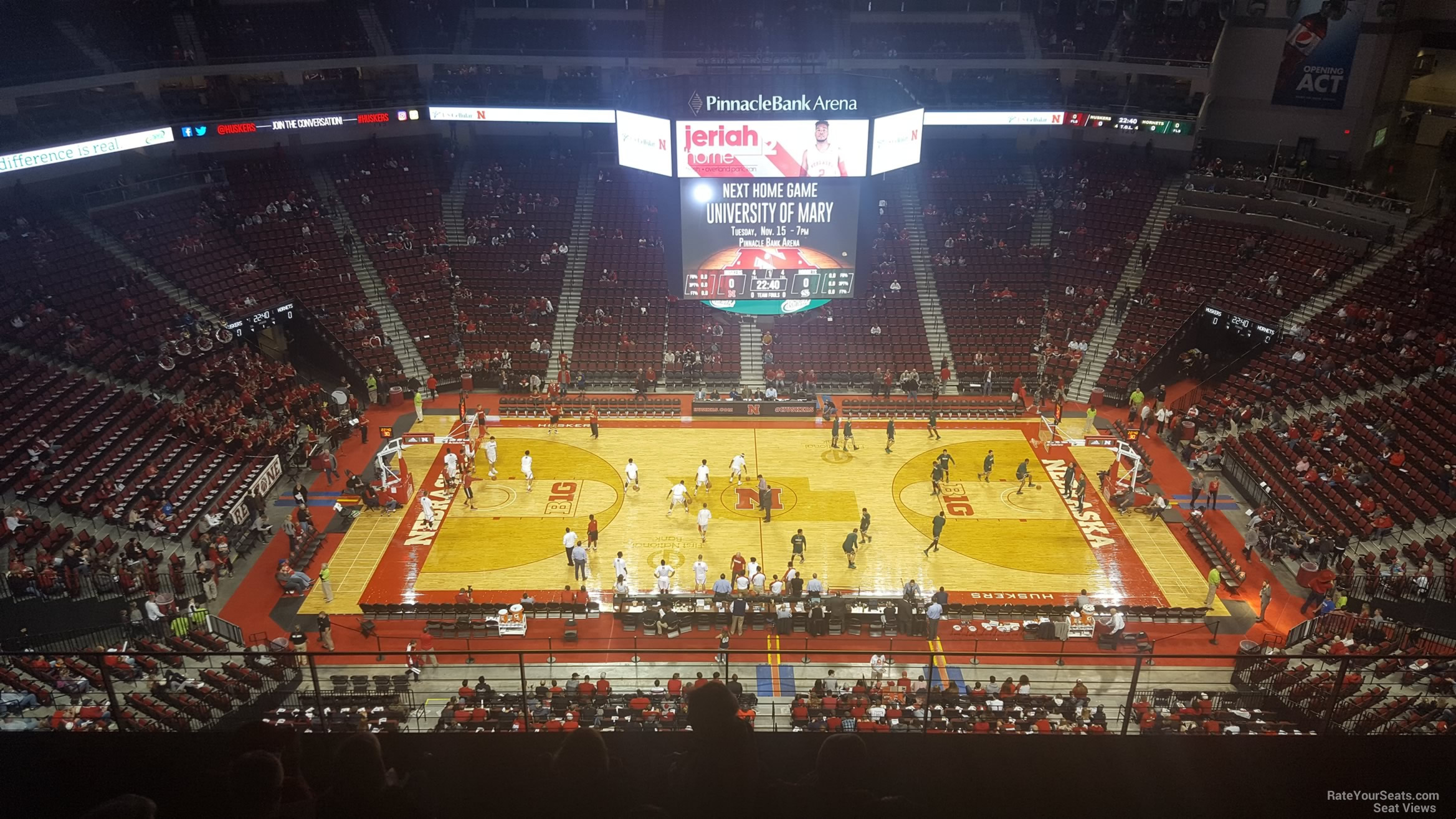 section 304, row 6 seat view  for basketball - pinnacle bank arena
