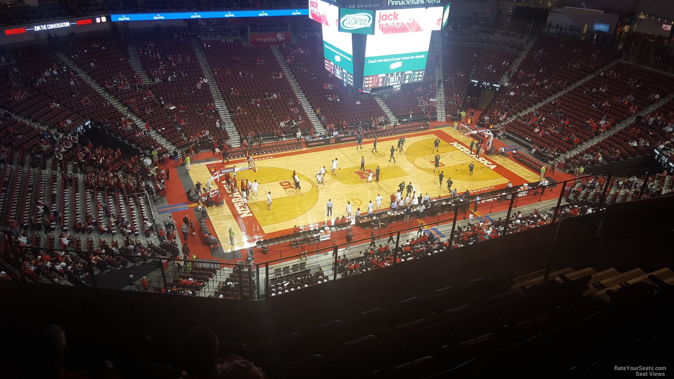 section 306, row 6 seat view  for basketball - pinnacle bank arena
