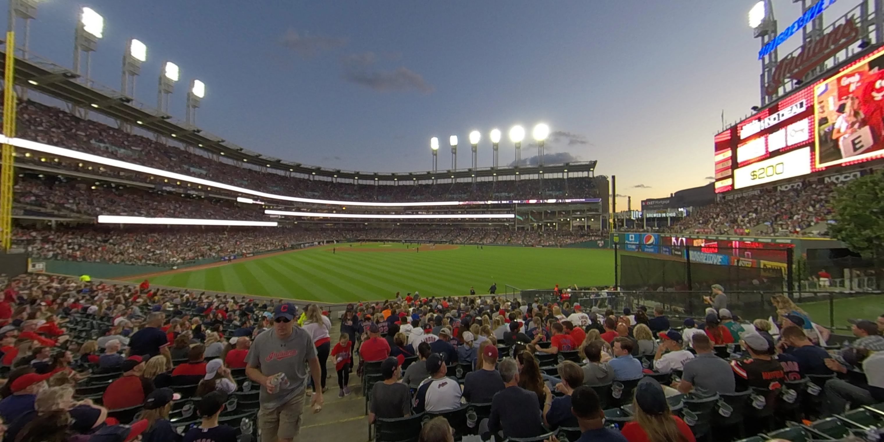 section 103 panoramic seat view  - progressive field