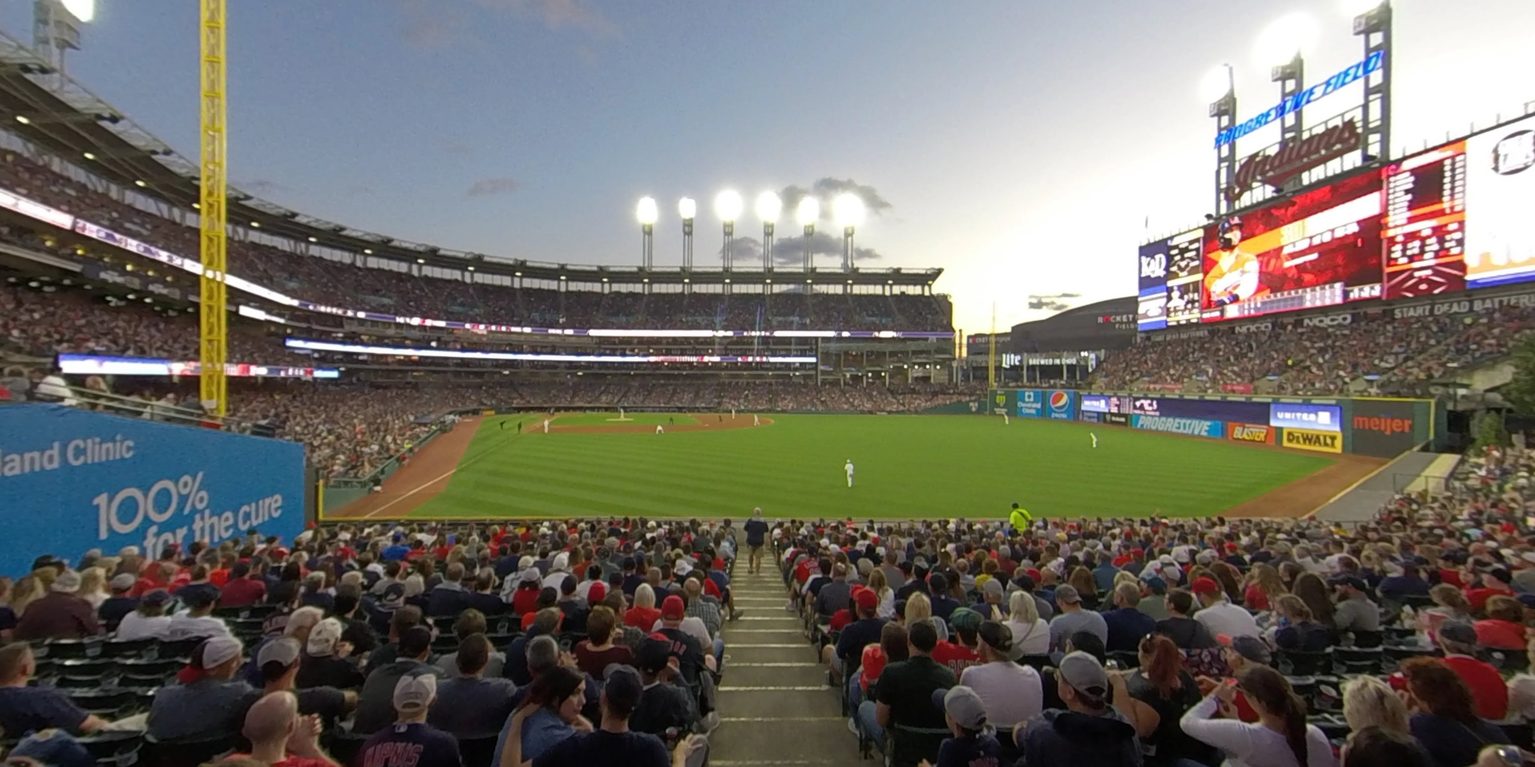 section 111 panoramic seat view  - progressive field
