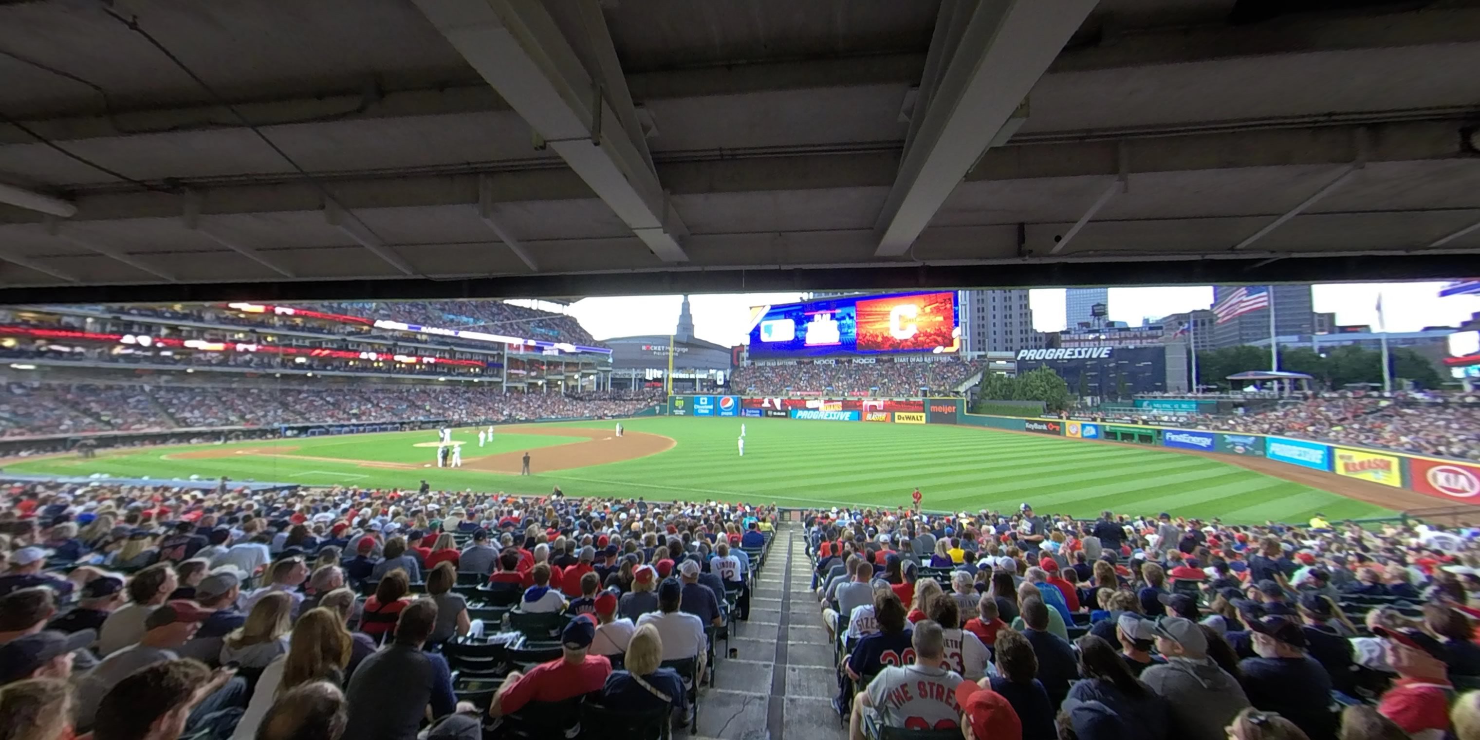 section 130 panoramic seat view  - progressive field