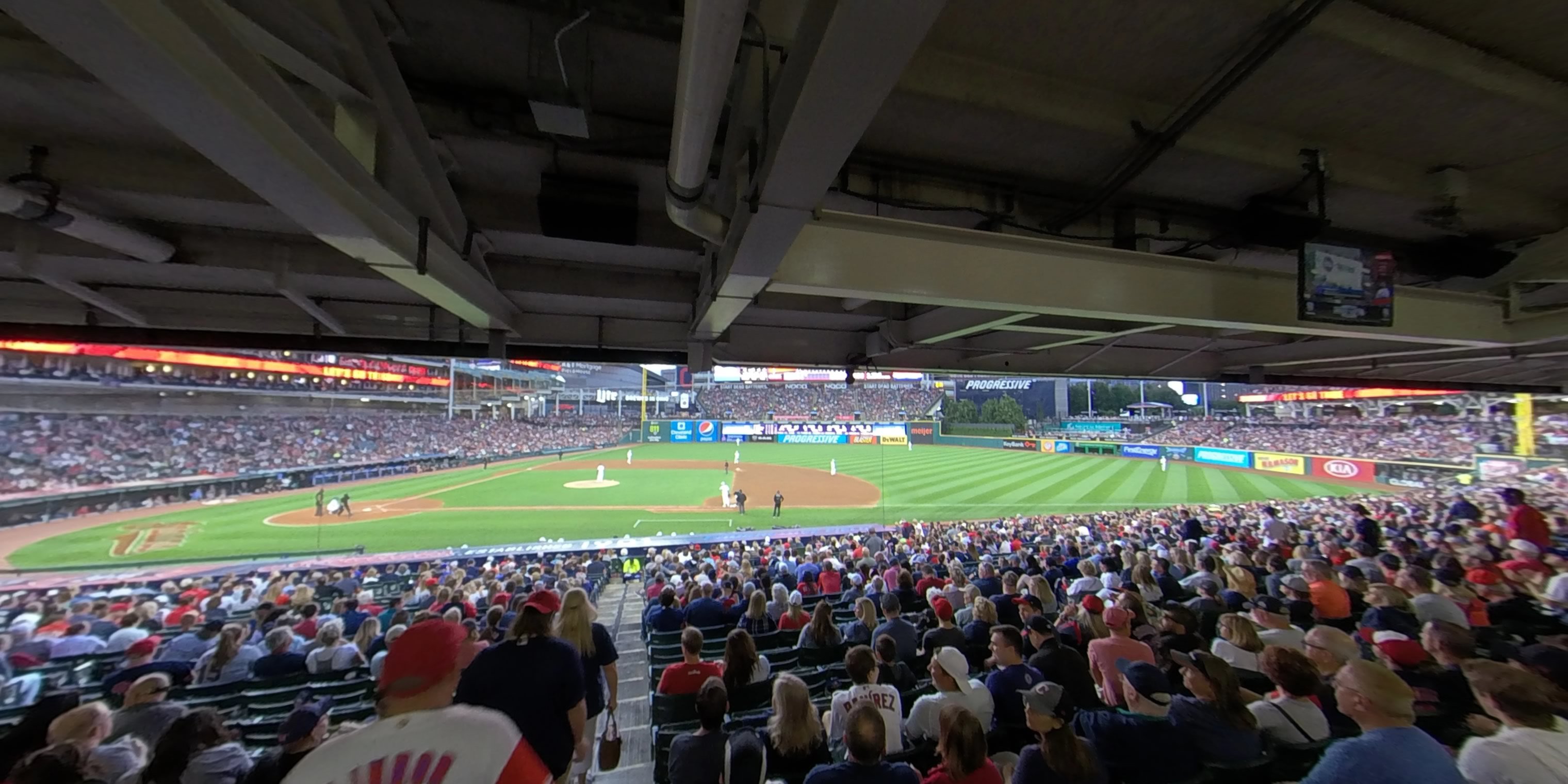 section 142 panoramic seat view  - progressive field