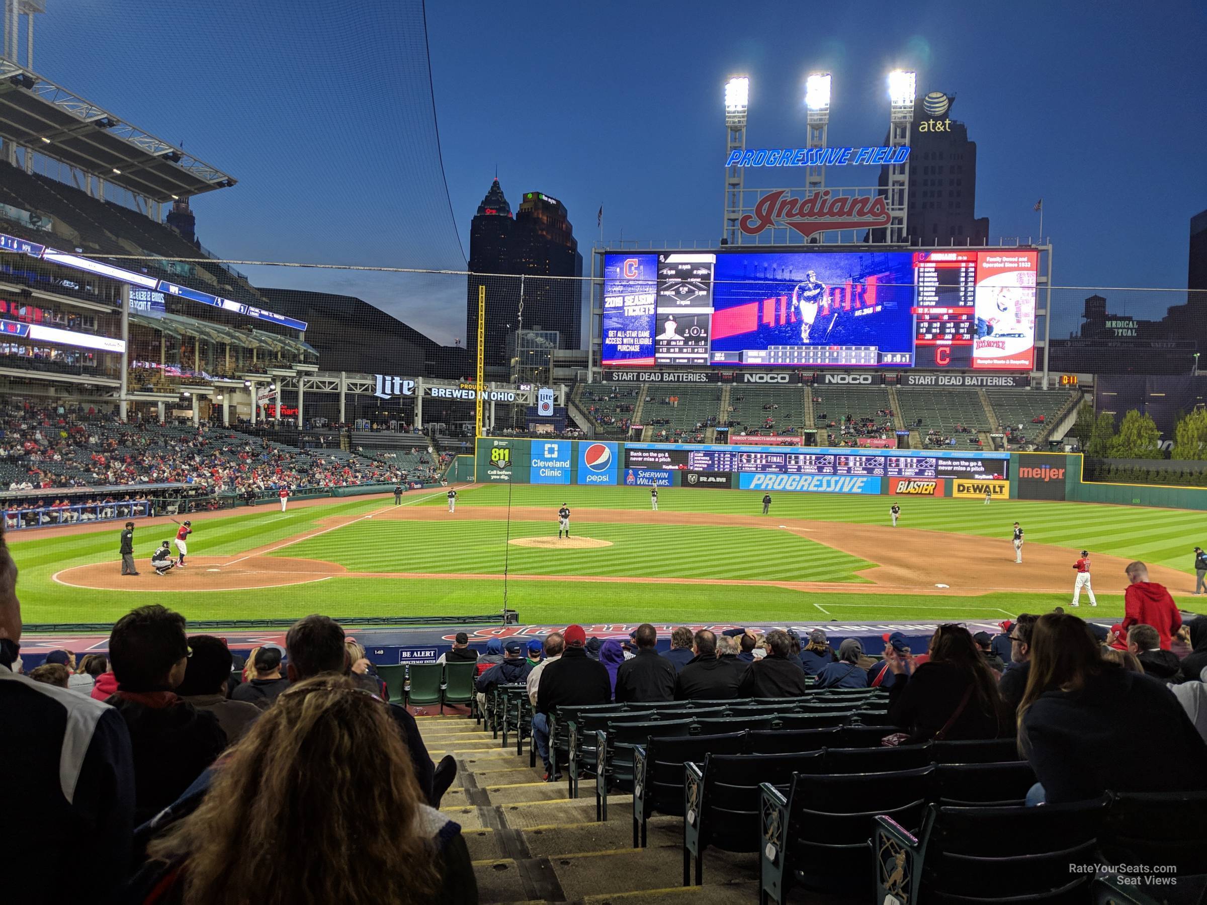 section 146, row z seat view  - progressive field