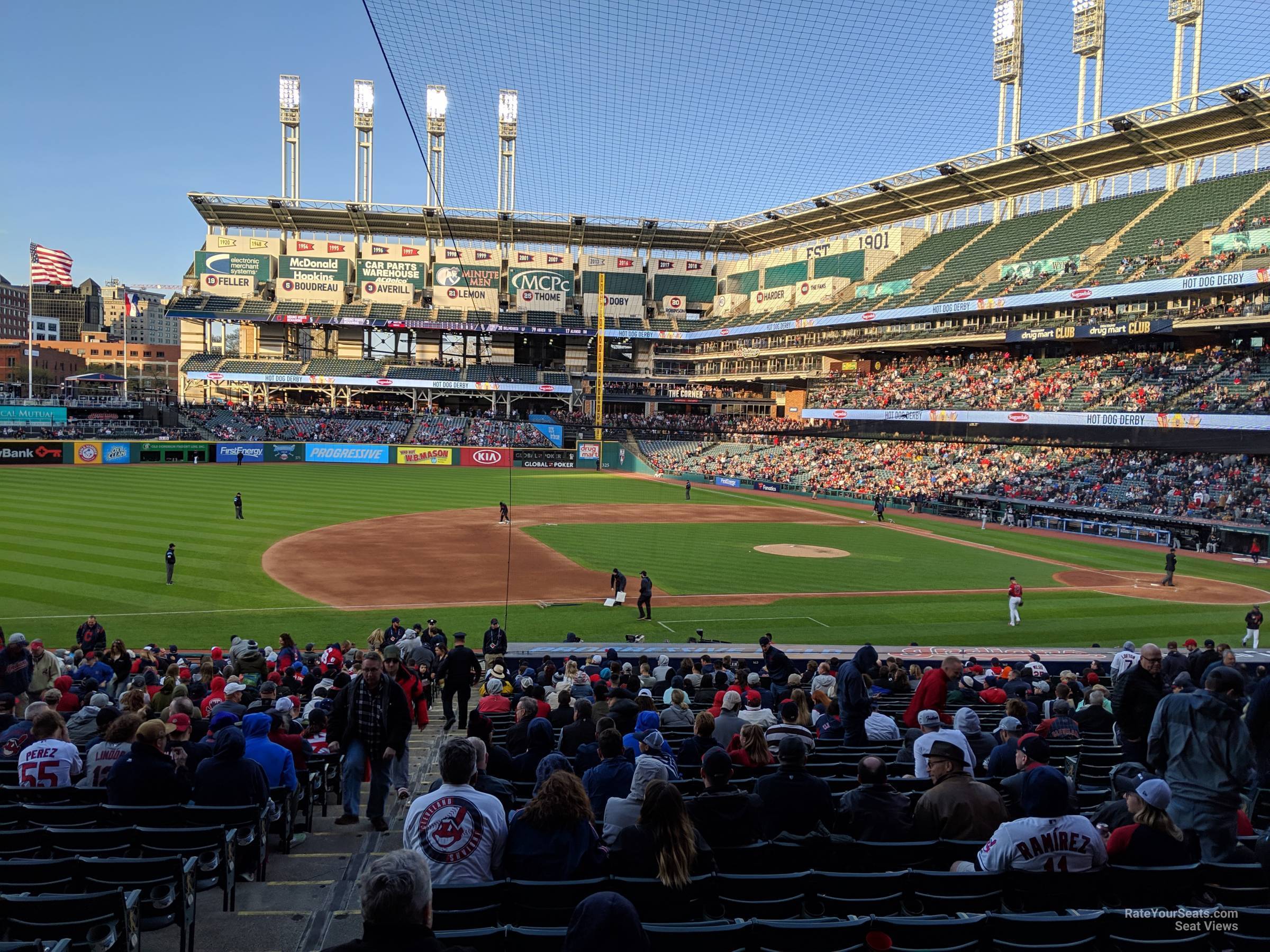 section 164, row gg seat view  - progressive field