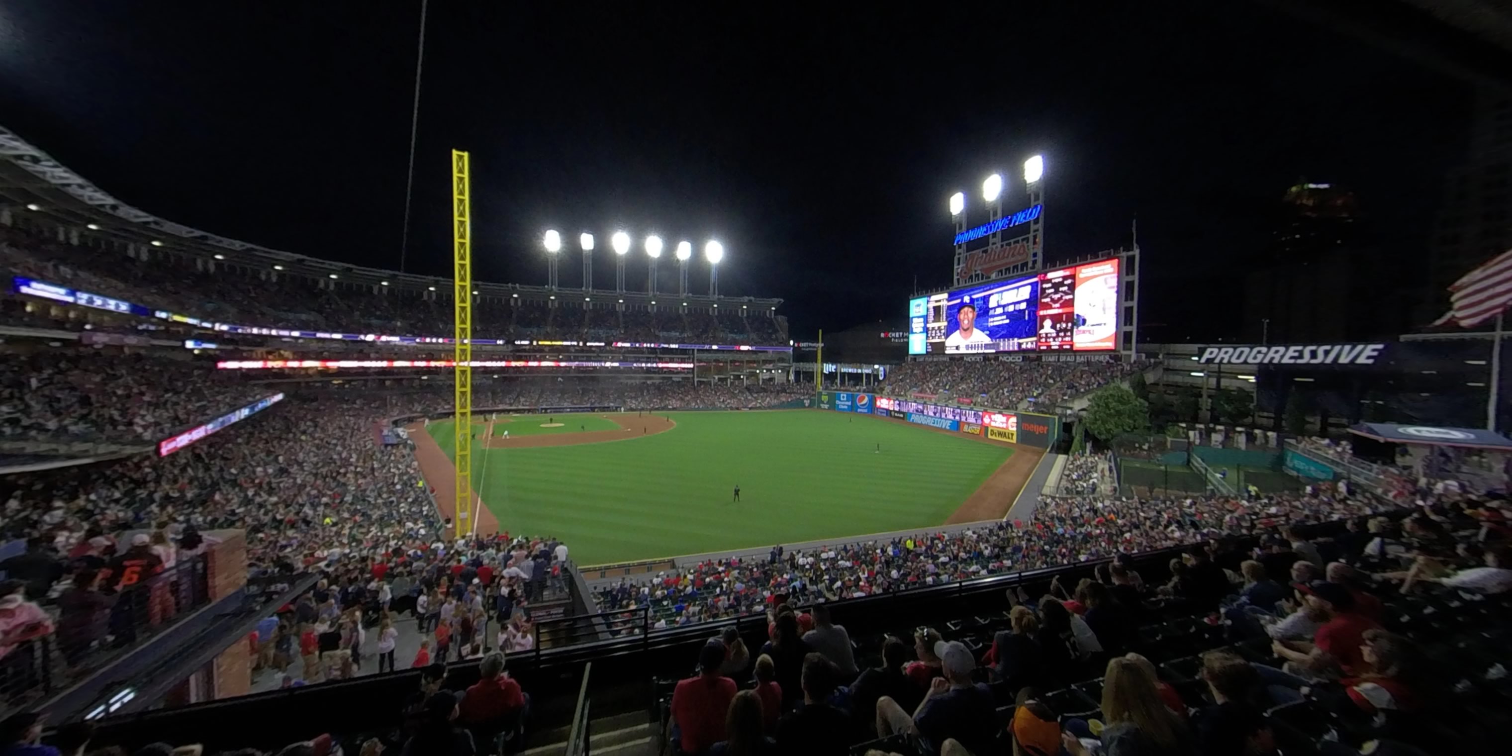 section 311 panoramic seat view  - progressive field