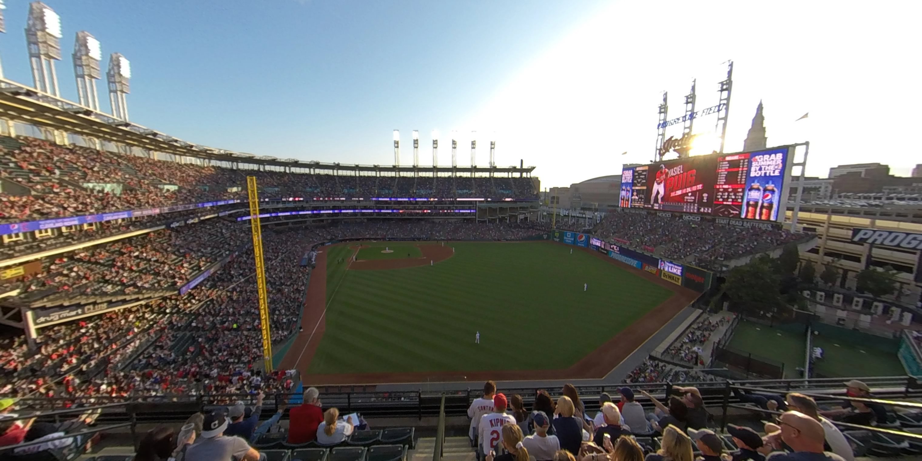 section 411 panoramic seat view  - progressive field