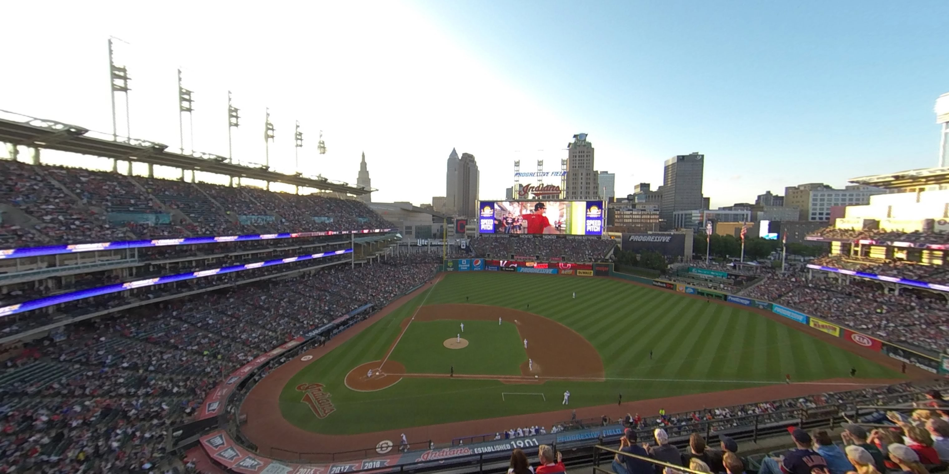 section 447 panoramic seat view  - progressive field
