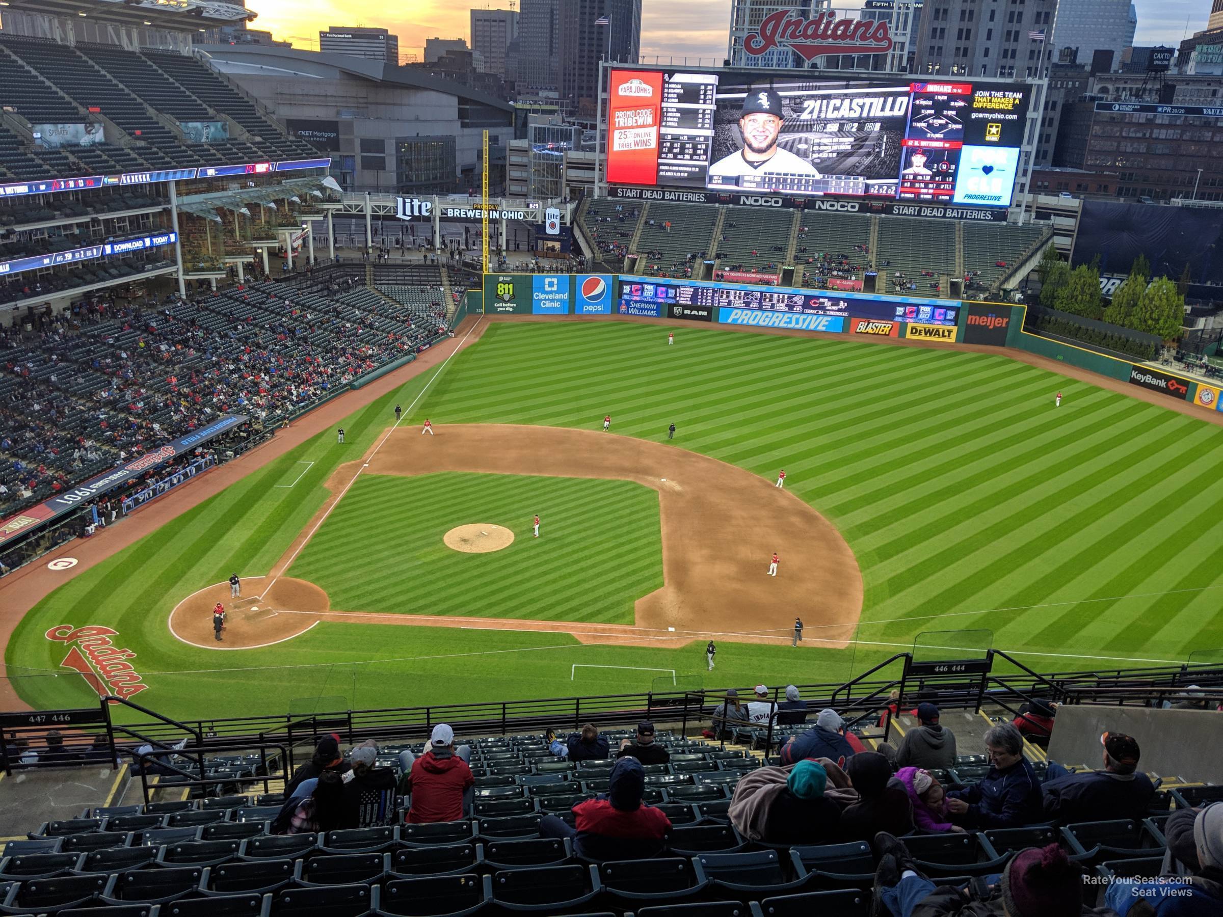 section 546, row j seat view  - progressive field