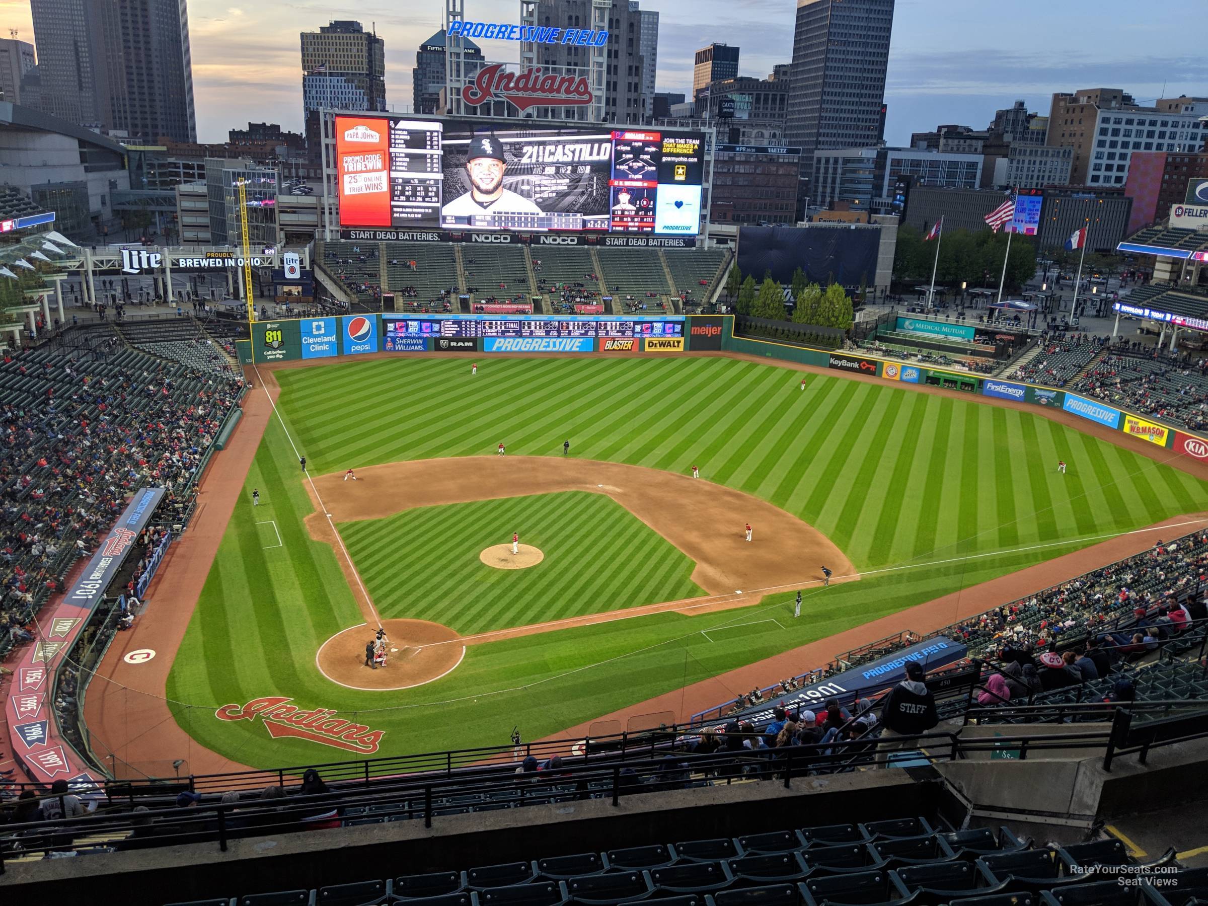 section 551, row h seat view  - progressive field