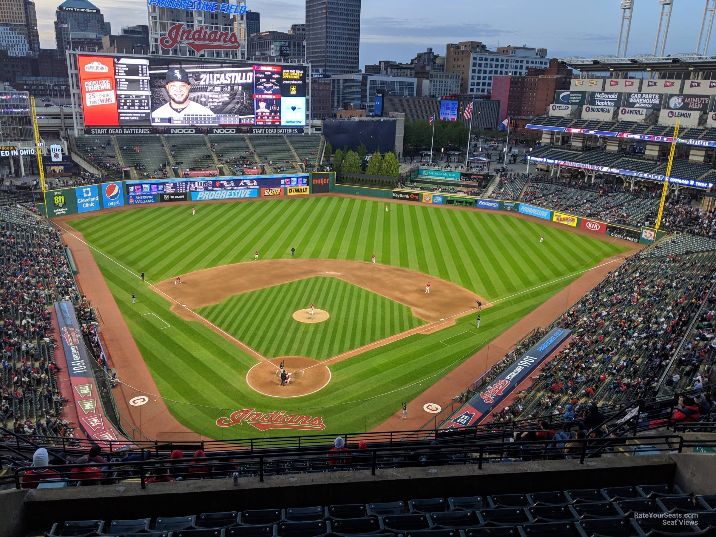 section 553, row h seat view  - progressive field