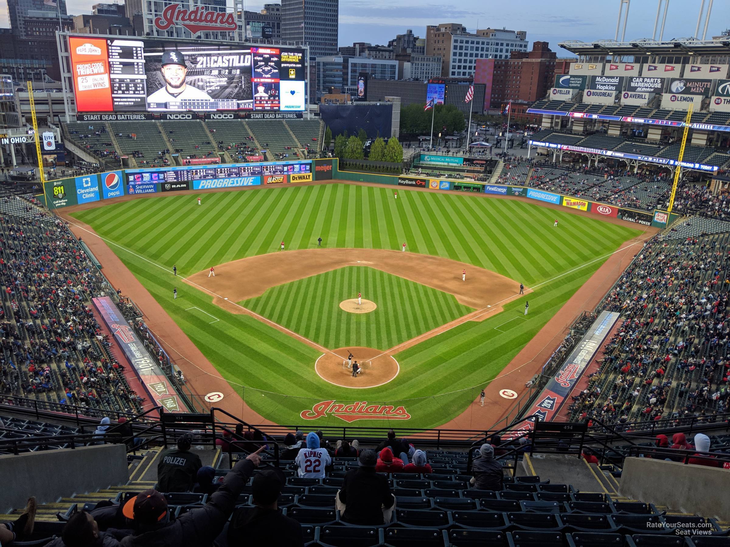 section 554, row j seat view  - progressive field