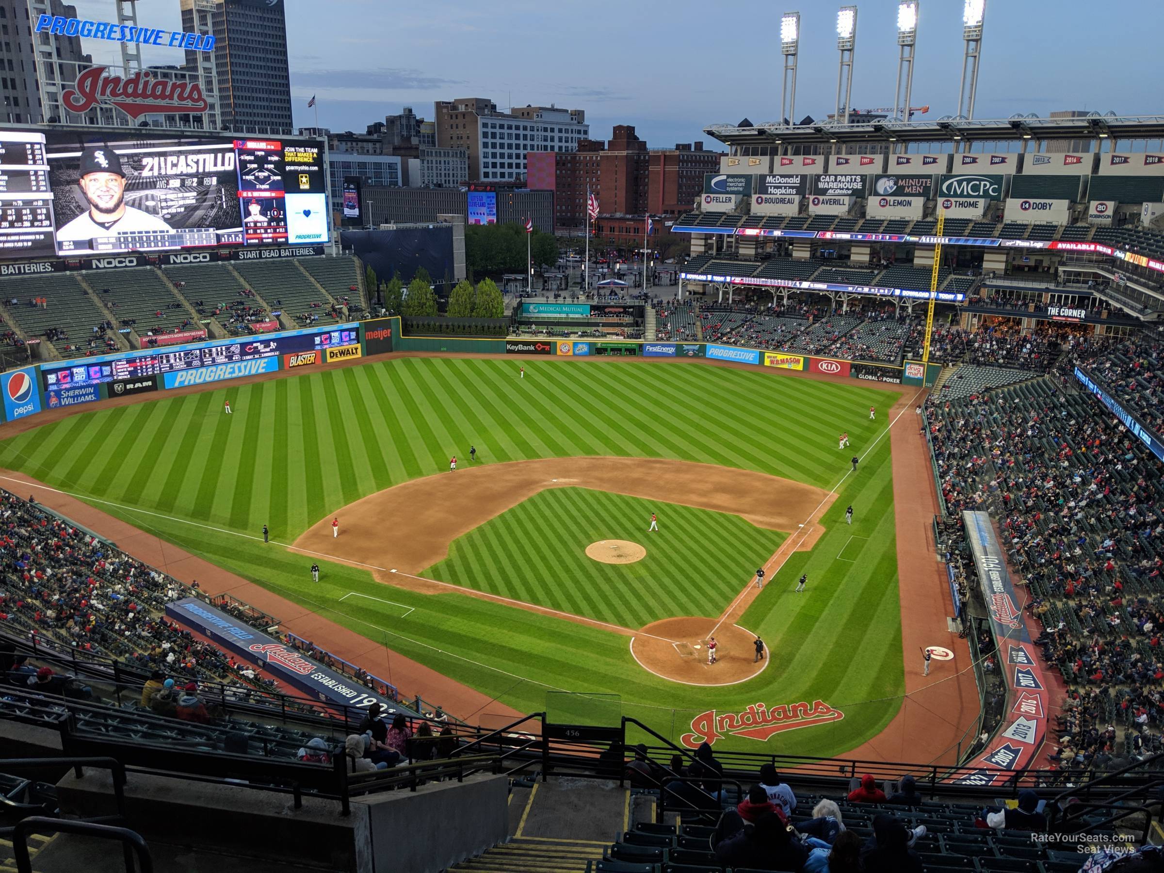 section 556, row h seat view  - progressive field