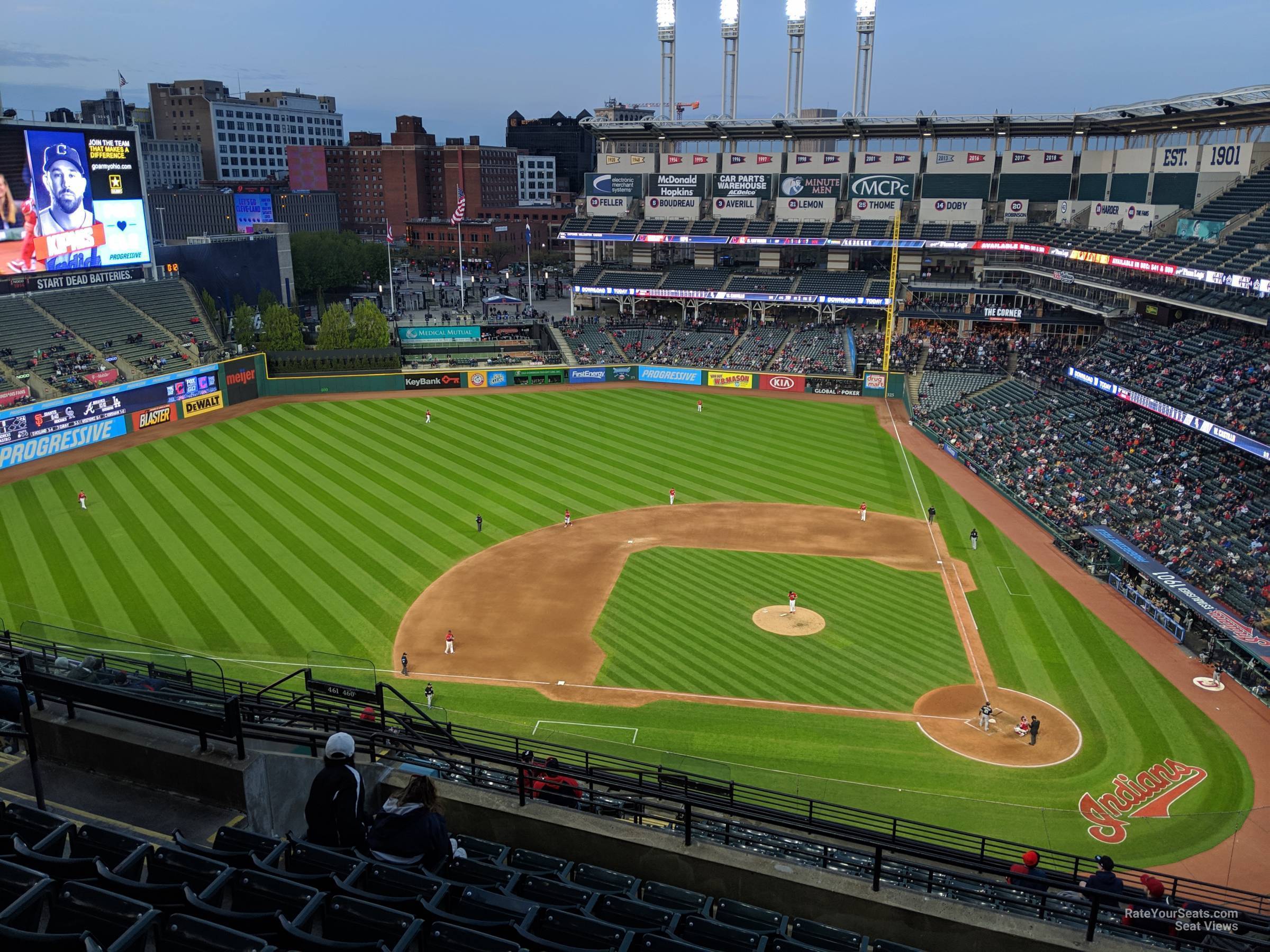 section 559, row g seat view  - progressive field