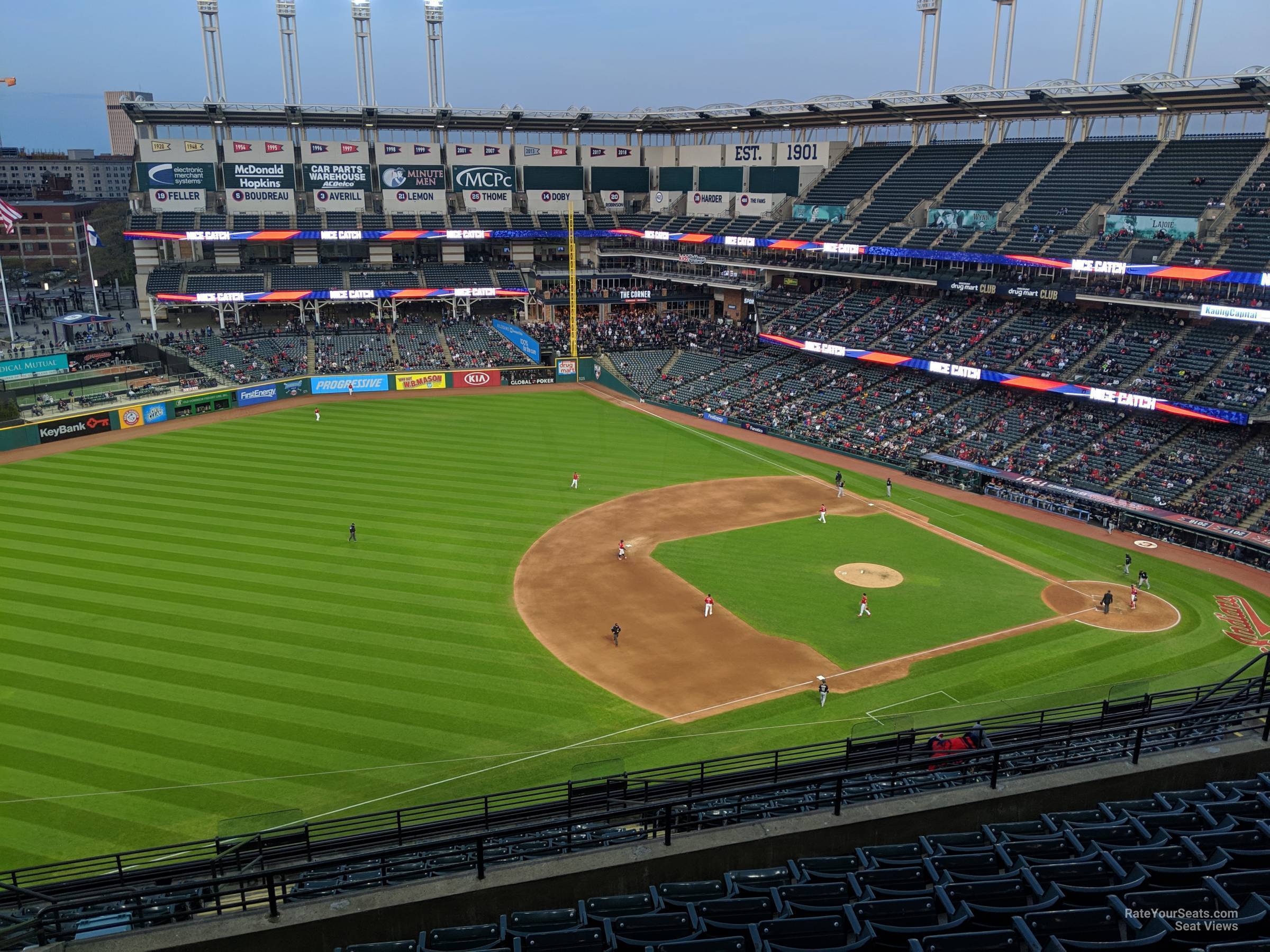 section 572, row h seat view  - progressive field