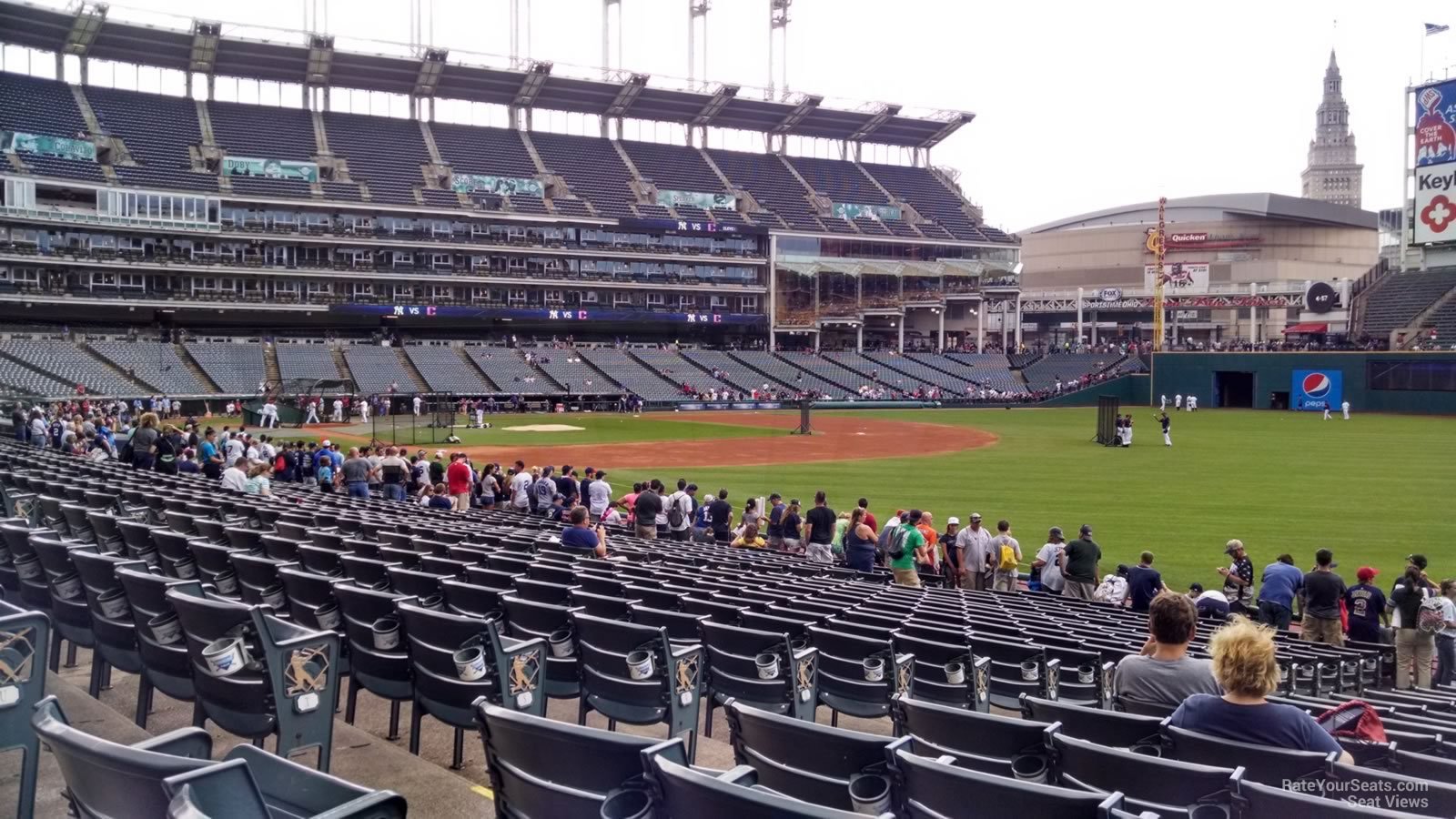 section 128, row v seat view  - progressive field