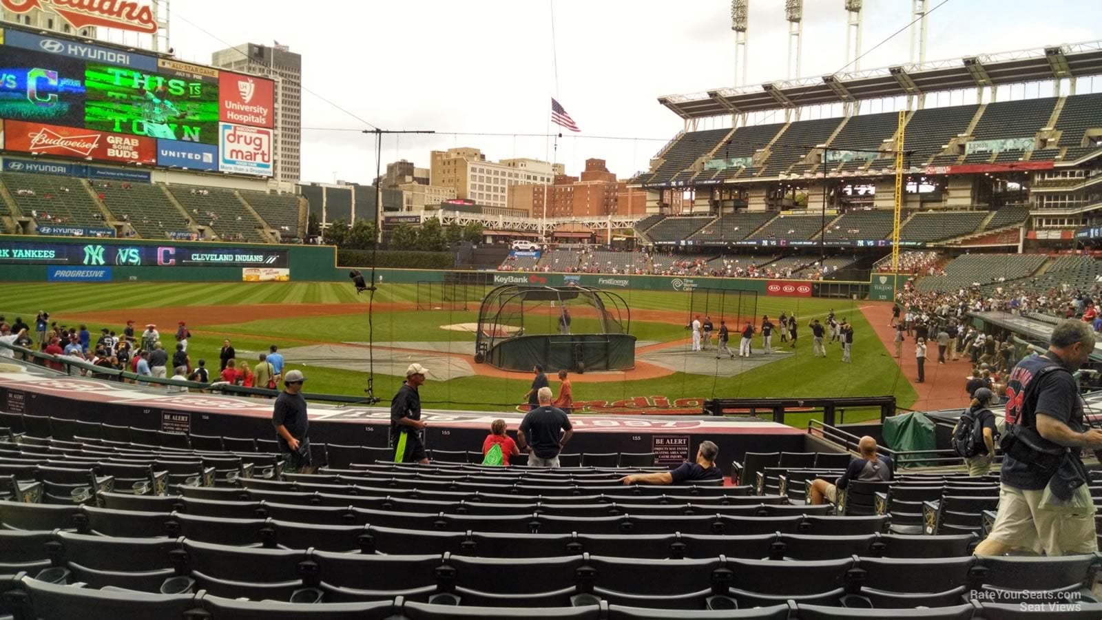 section 155, row v seat view  - progressive field