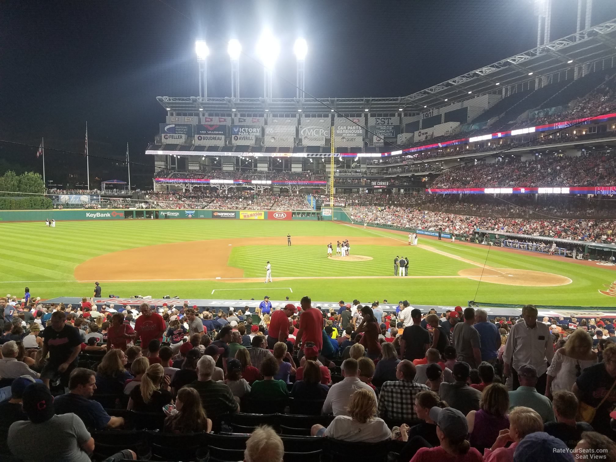 section 162, row hh seat view  - progressive field