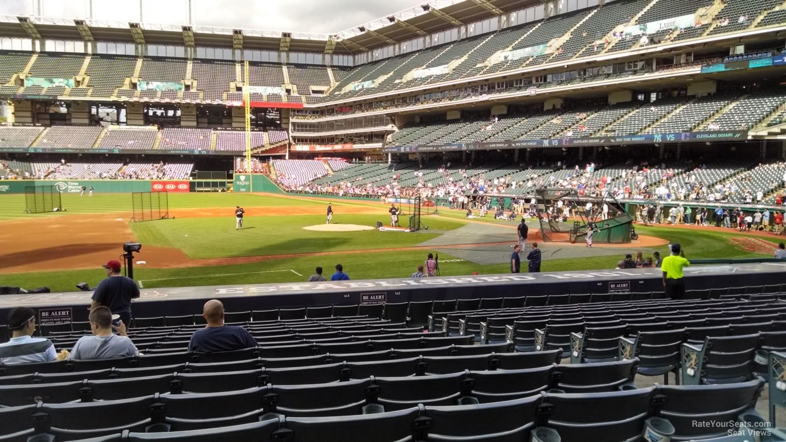 progressive field section 163 rateyourseats com progressive field seating charts