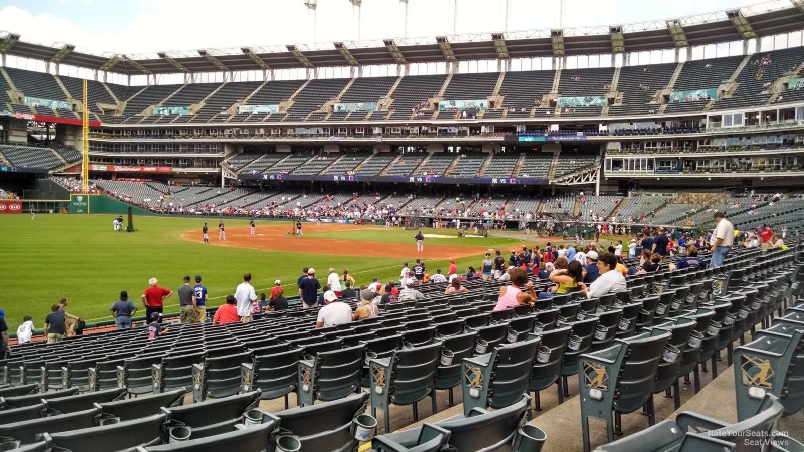 section 174, row v seat view  - progressive field