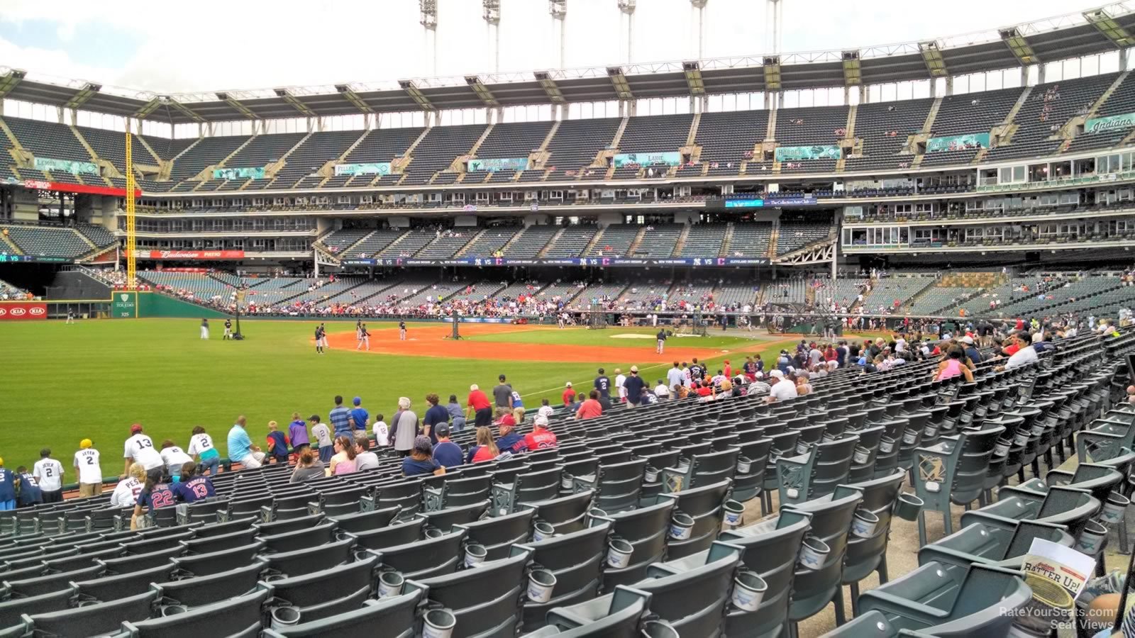 section 175, row v seat view  - progressive field