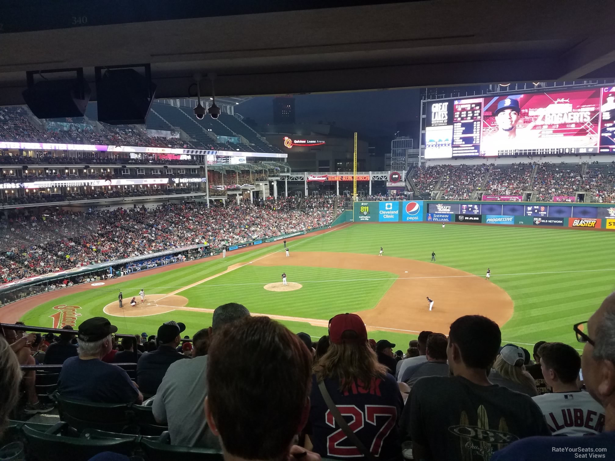 section 340, row t seat view  - progressive field