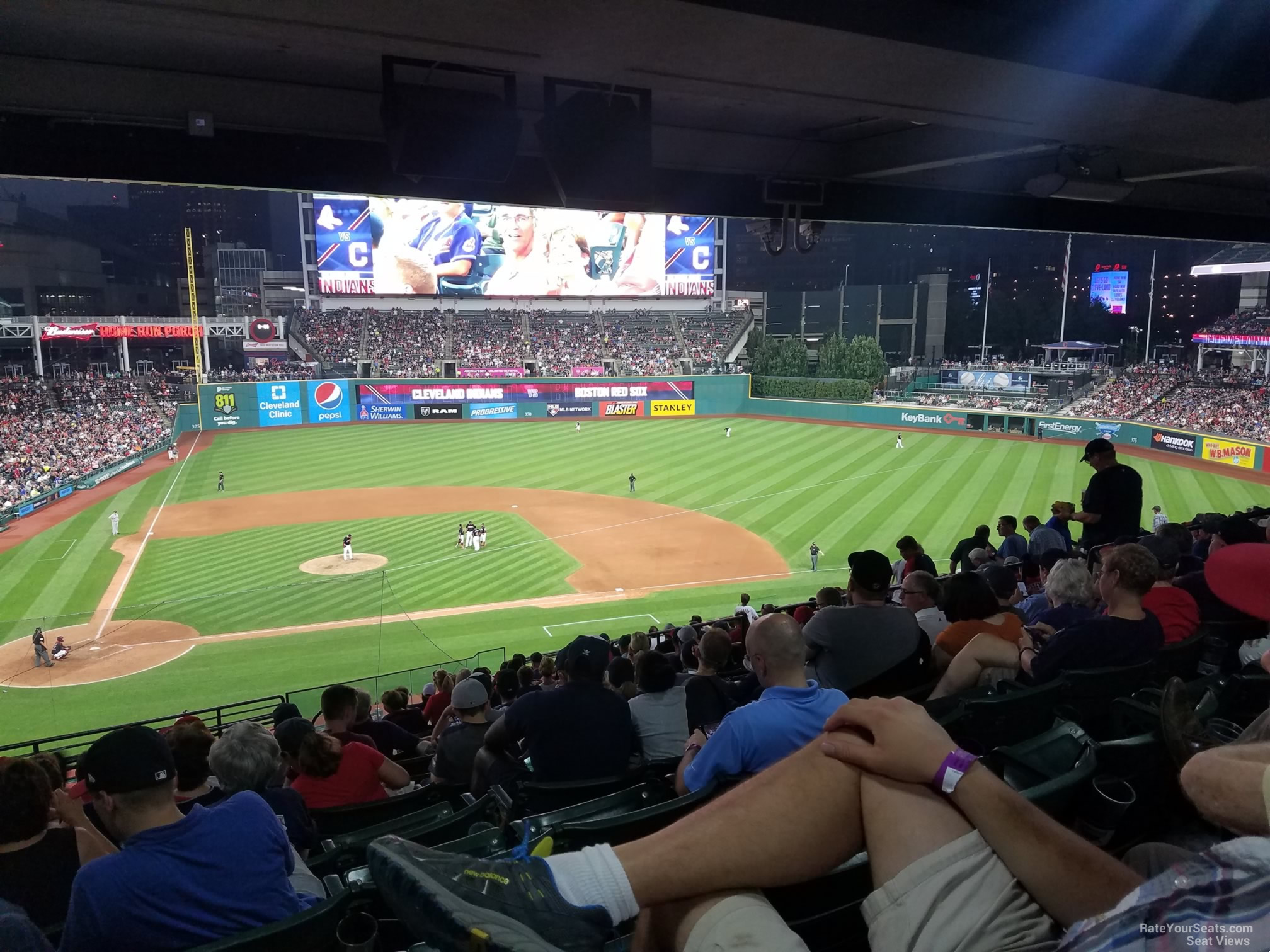 section 348, row t seat view  - progressive field